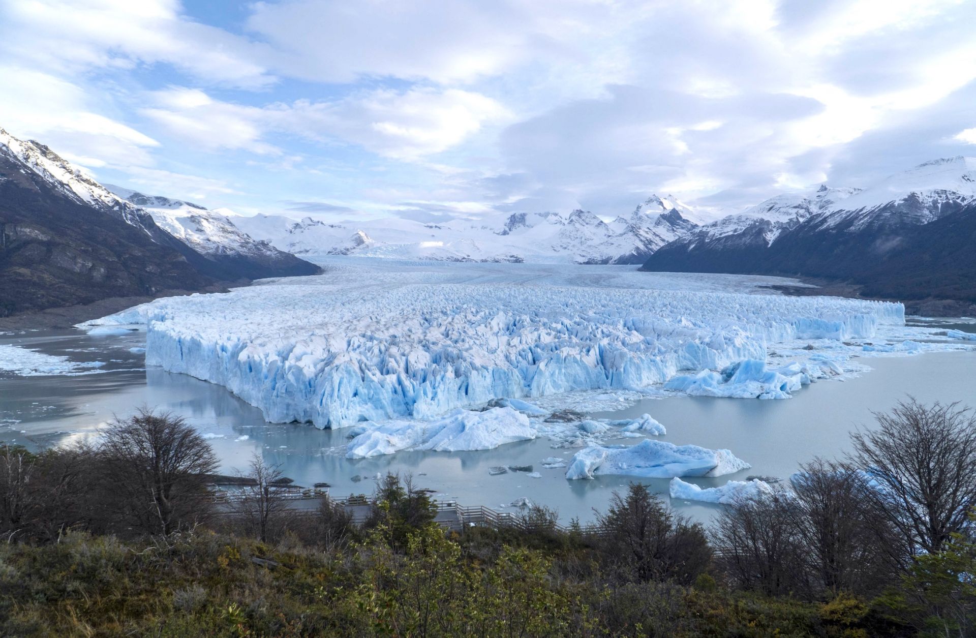 View of the Perito Moreno Glacier at Los Glaciares National Park near El Calafate, Santa Cruz province, Argentina, taken on June 8, 2025.