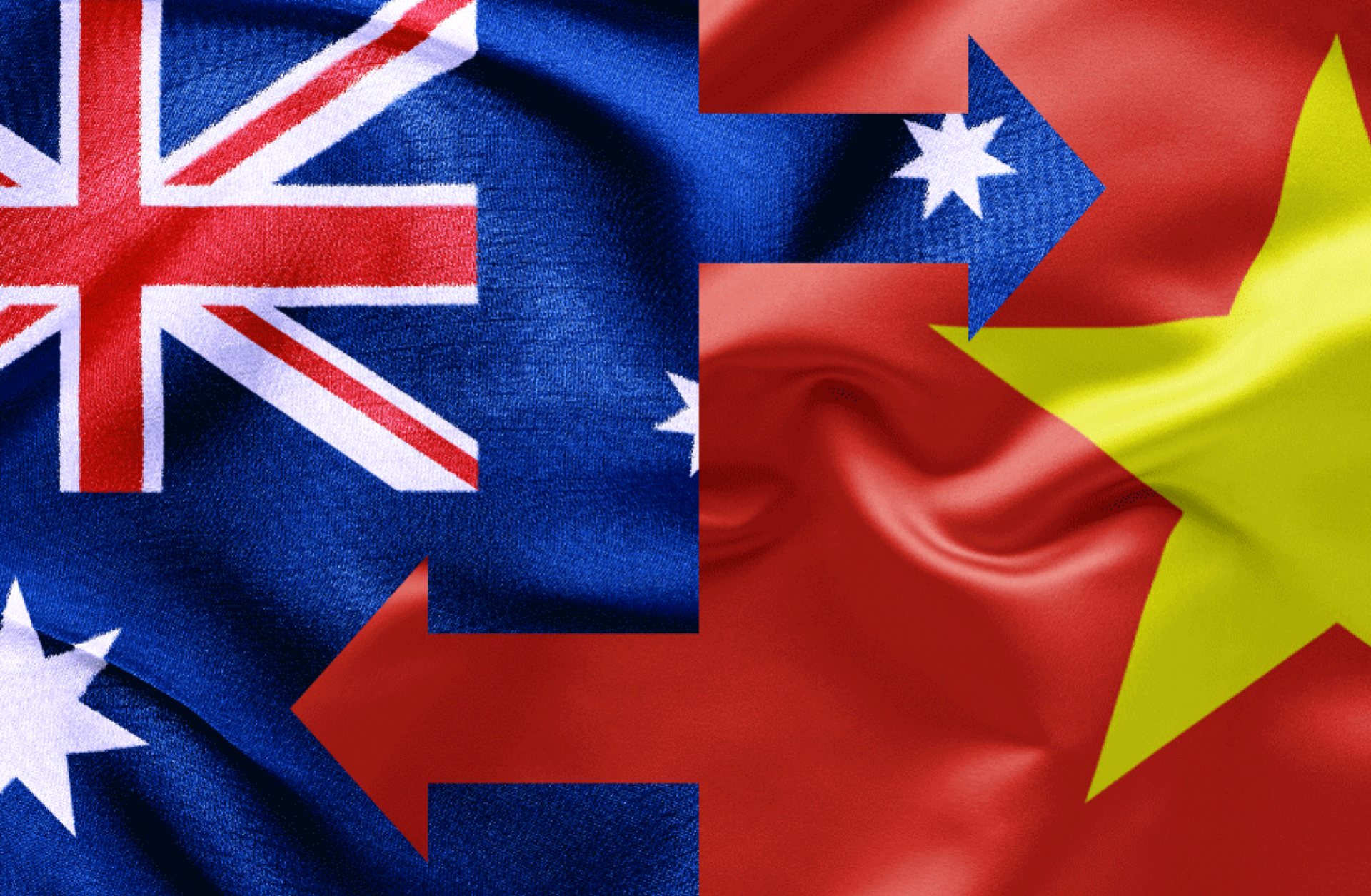 A digital illustration of the Australian and Vietnamese flags.