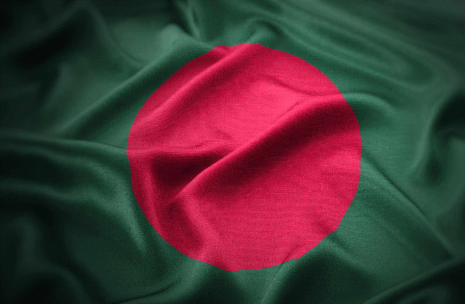 A digital illustration of the Bangladeshi flag.