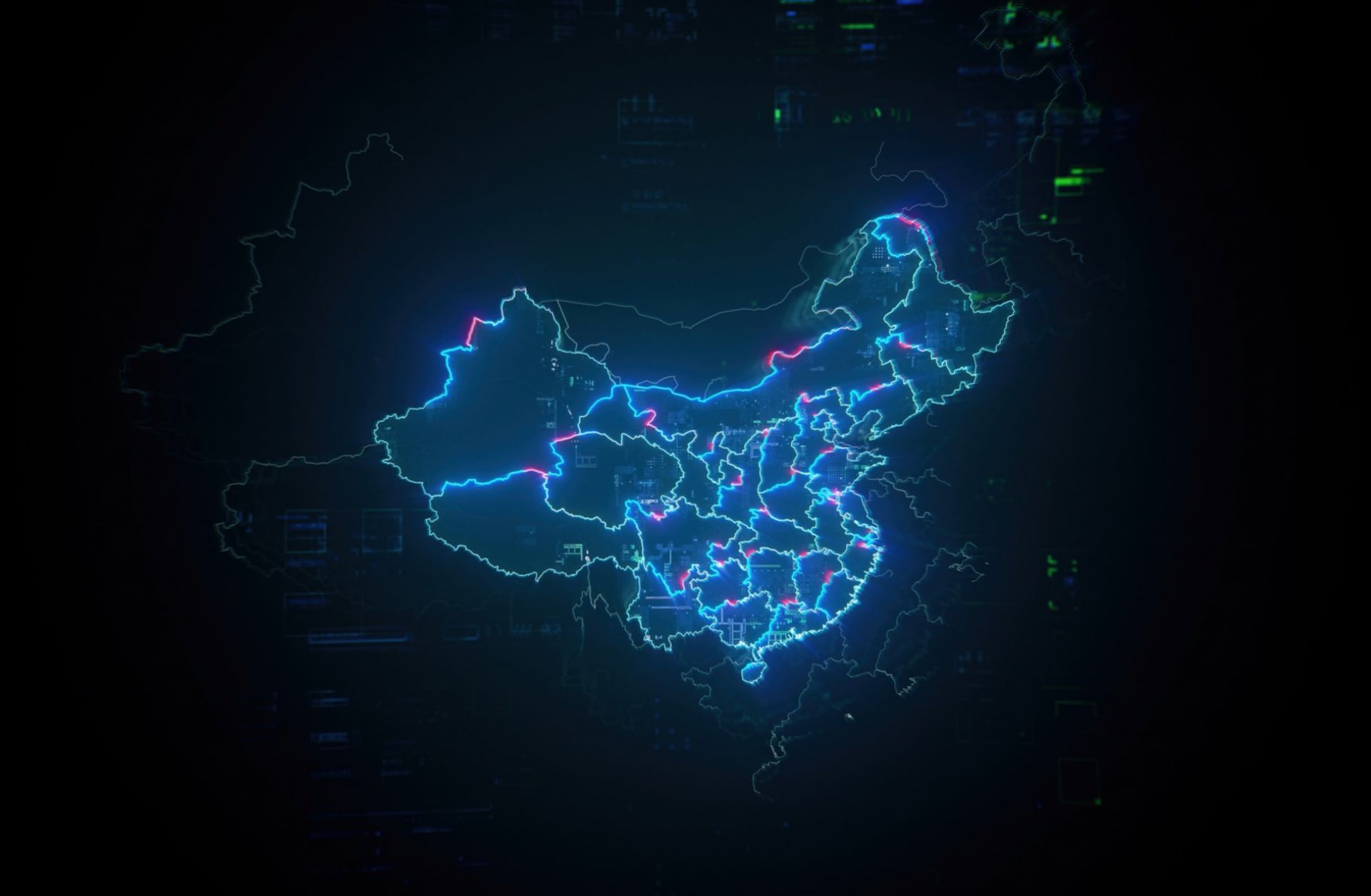 The outline of China and its provinces