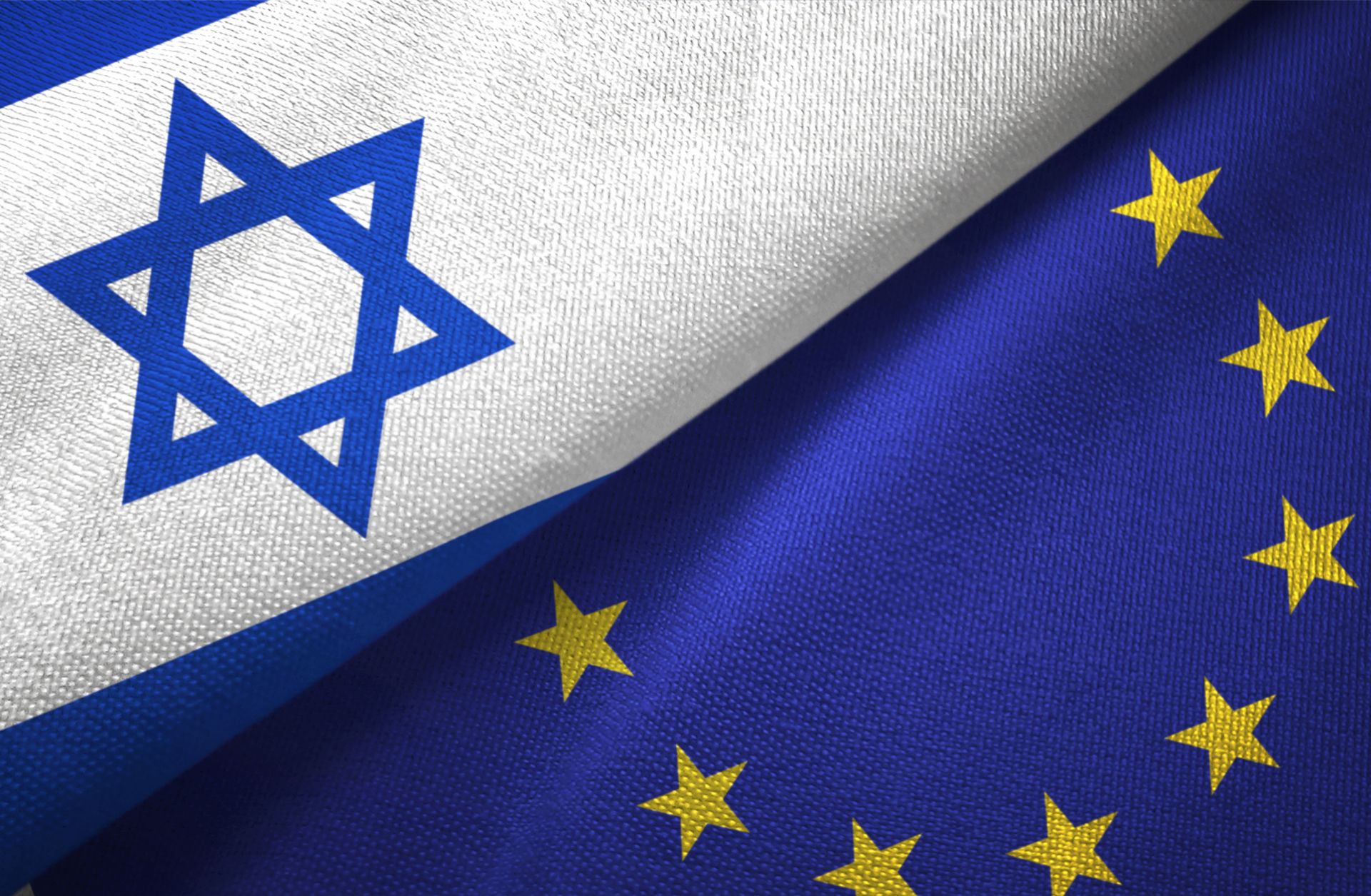 Israeli and EU Flags