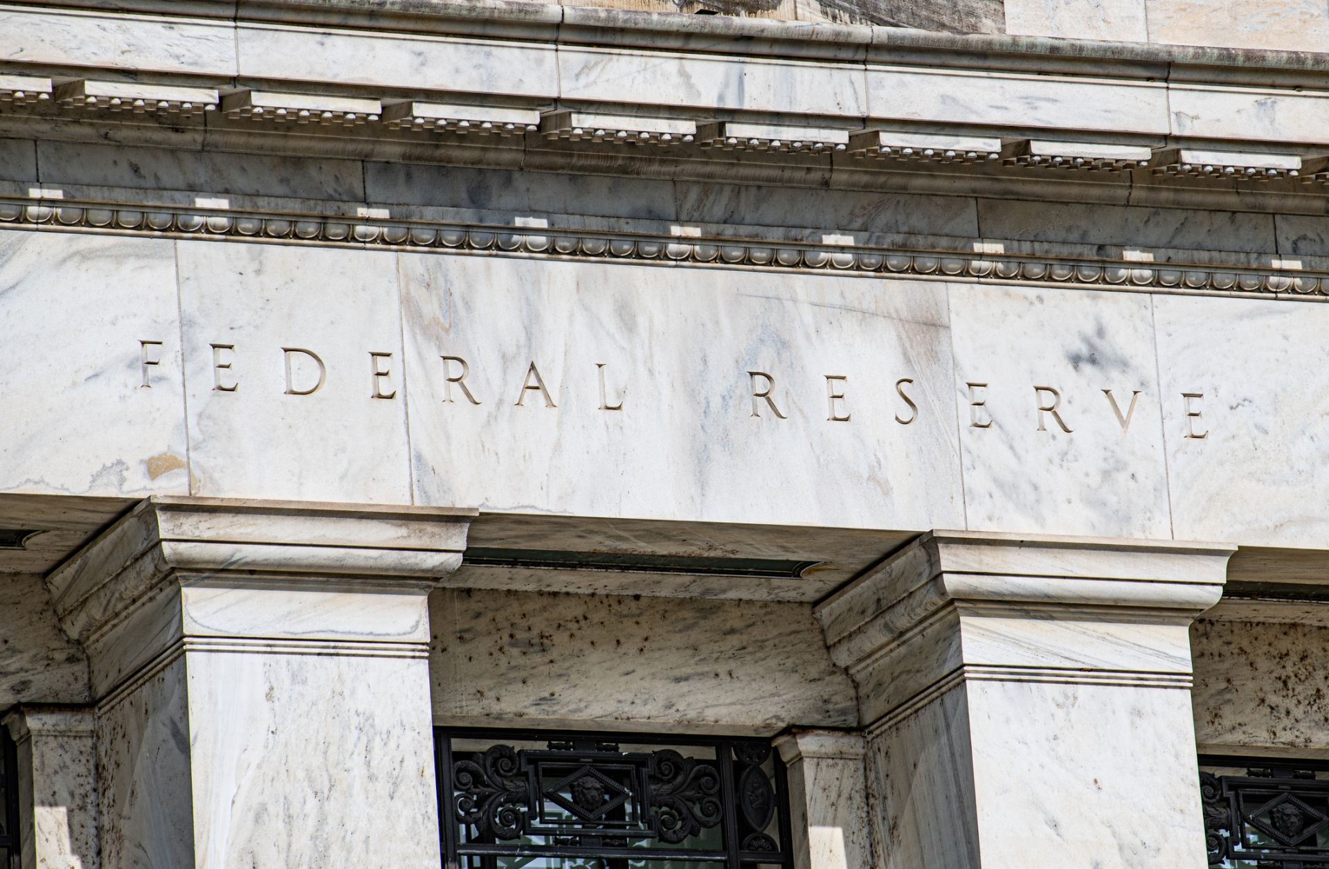 The outside of the Federal Reserve Board building is seen in Washington, D.C.