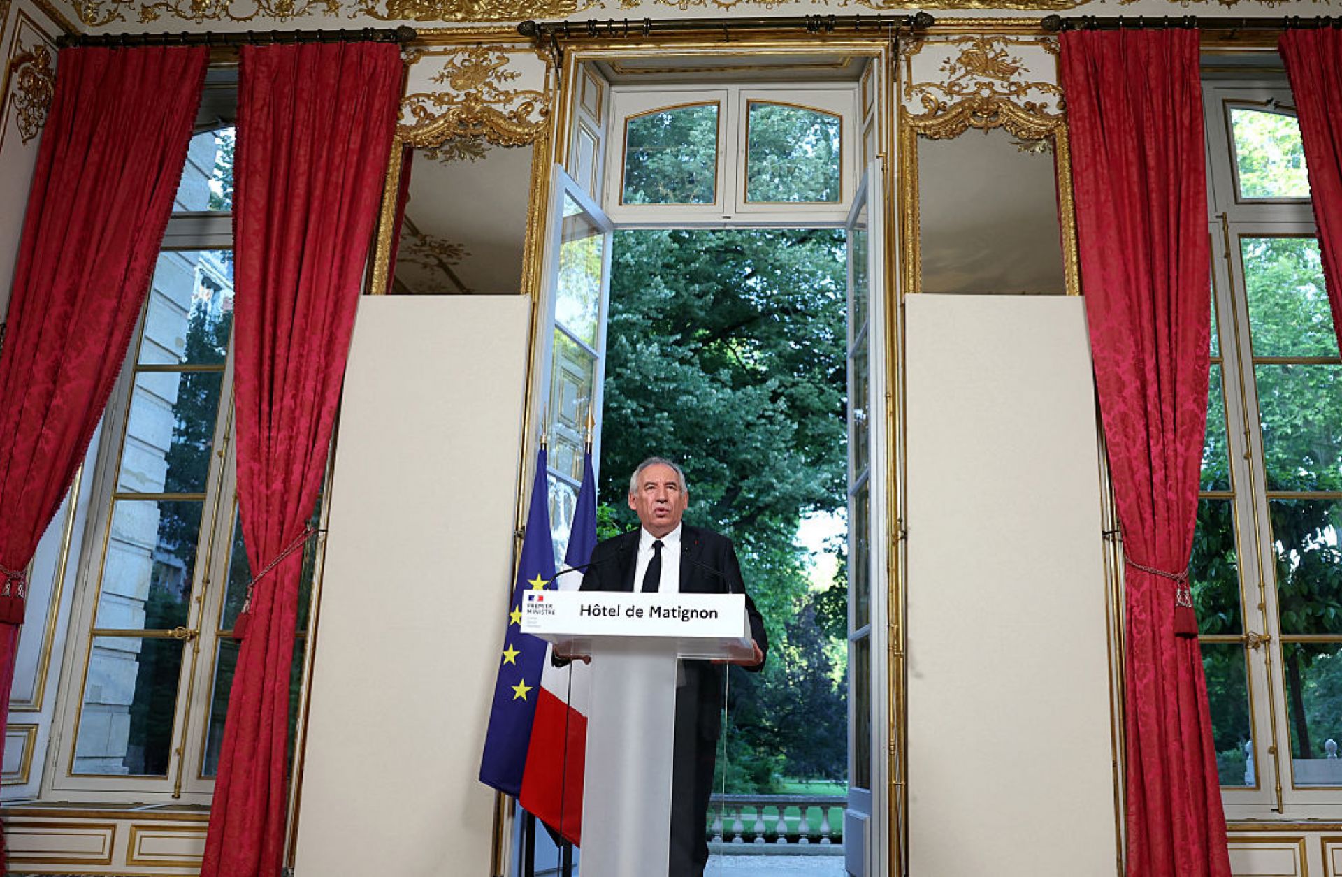 French Prime Minister Francois Bayrou speaks during a press conference at a hotel in Paris on June 24, 2025. French Prime Minister Francois Bayrou speaks during a press conference at a hotel in Paris on June 24, 2025.