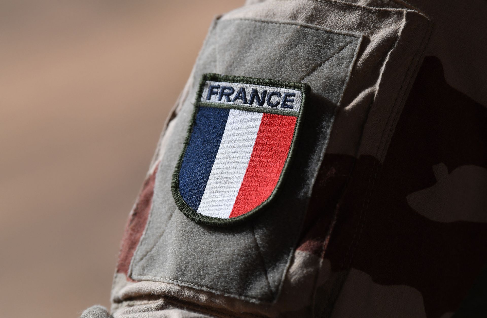 A general view of a military crest of the French army in Niamey, Niger, on July 15, 2022.