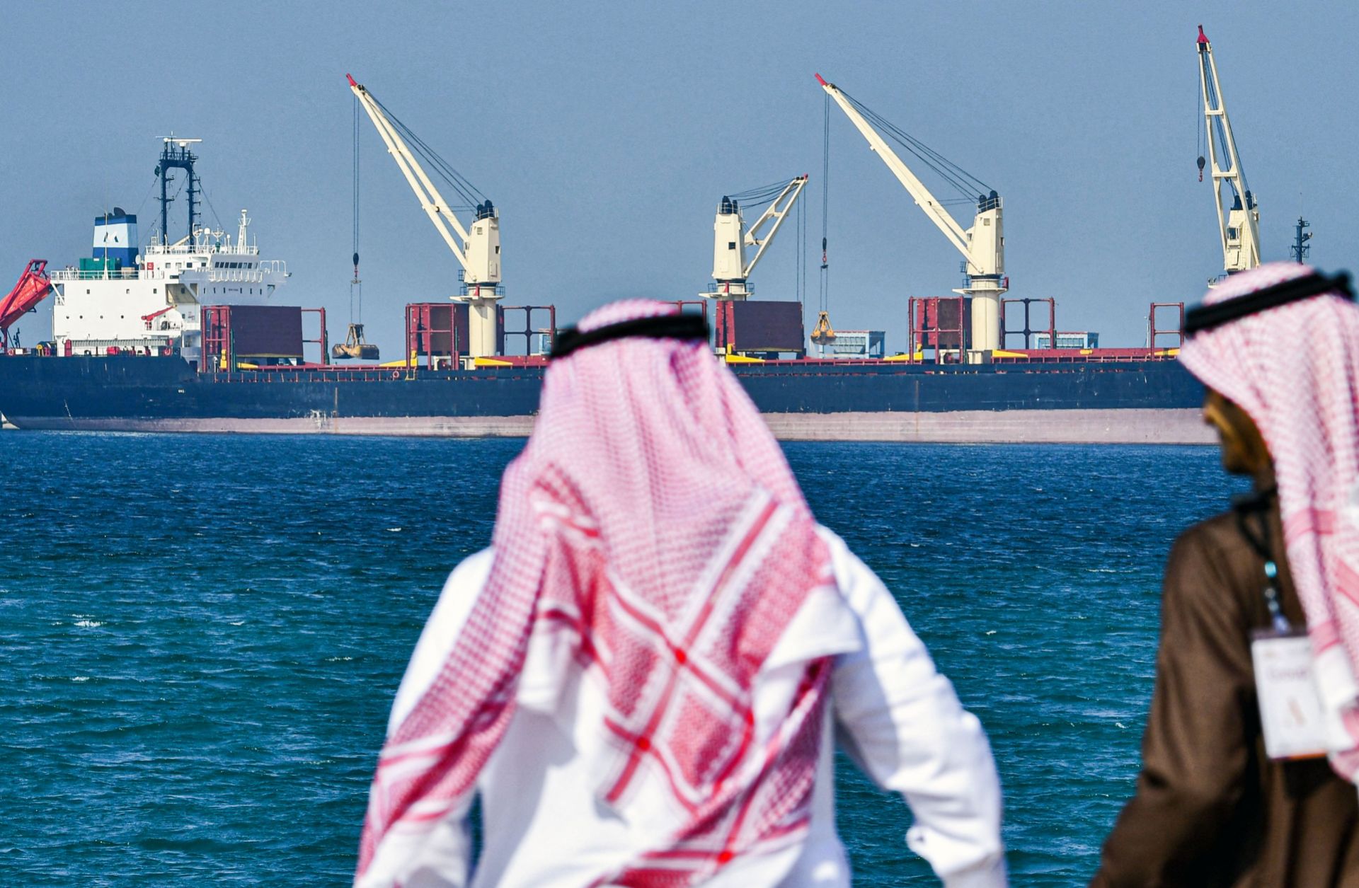 An oil tanker is seen at Saudi Arabia’s port of Ras al-Khair. An oil tanker is seen at Saudi Arabia’s port of Ras al-Khair.