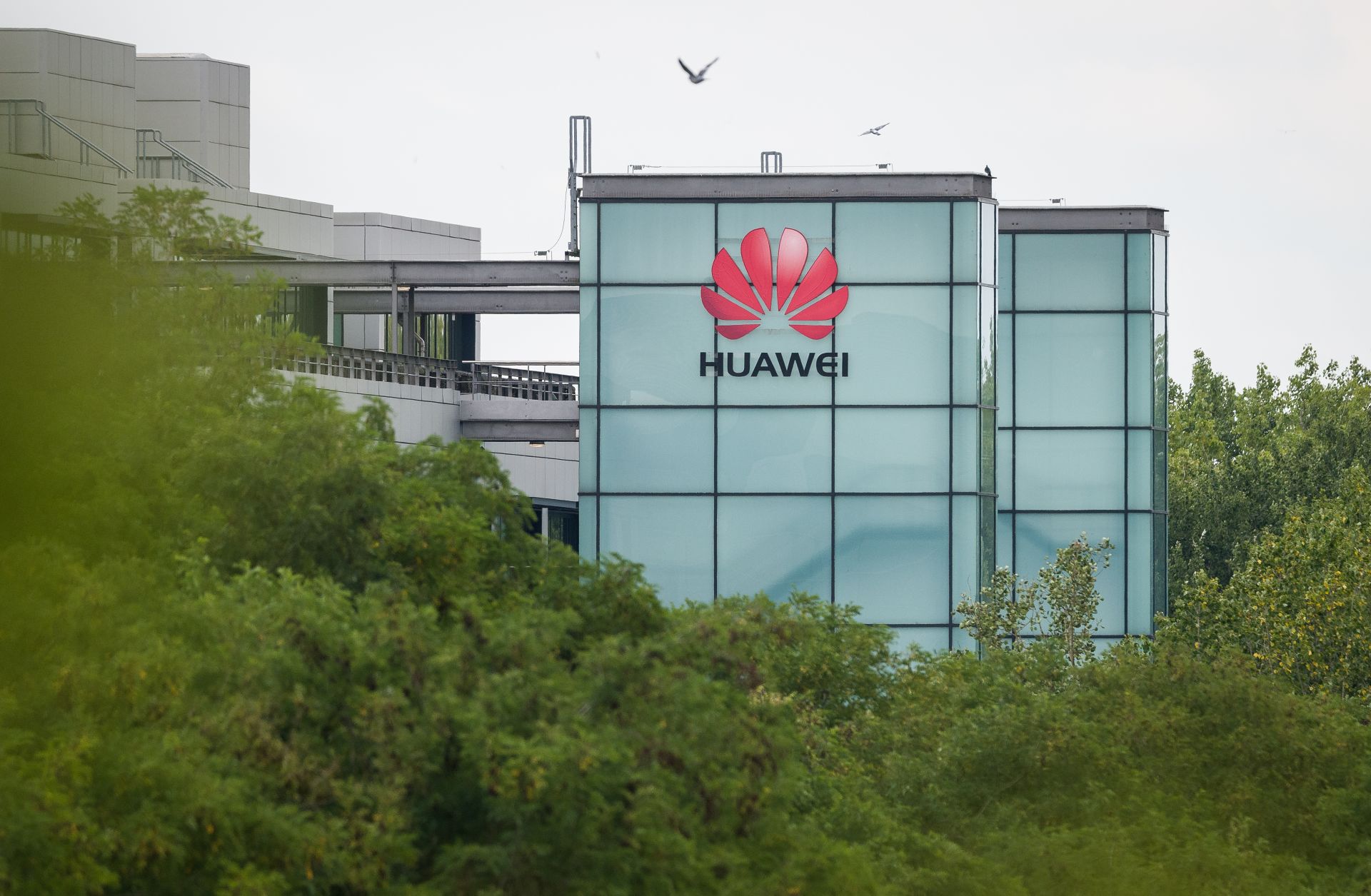 A view of Huawei’s U.K. headquarters in Reading, England. 
