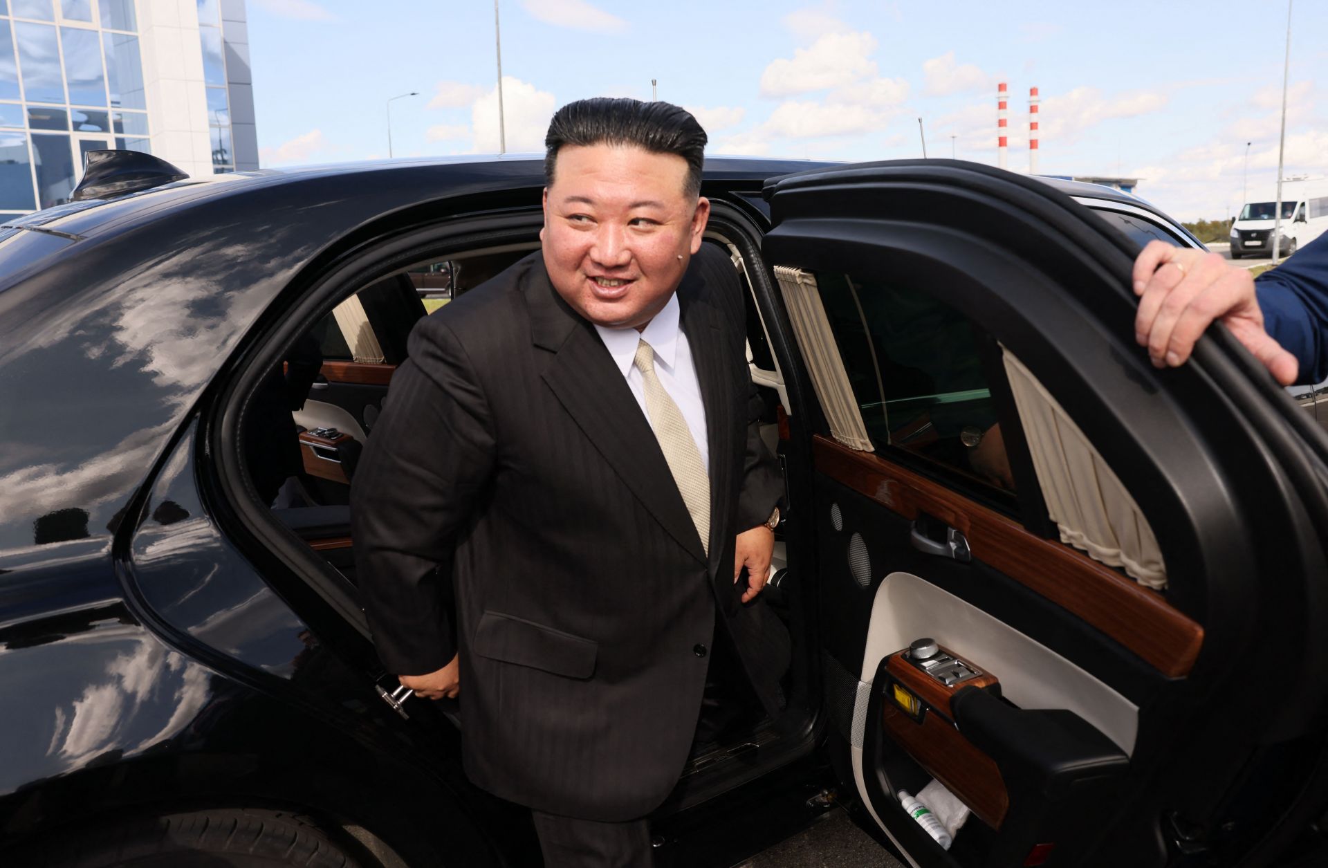 North Korean leader Kim Jong Un visits the Vostochny Cosmodrome, a spaceport in Russia's Far East, on Sept. 13, 2023. 