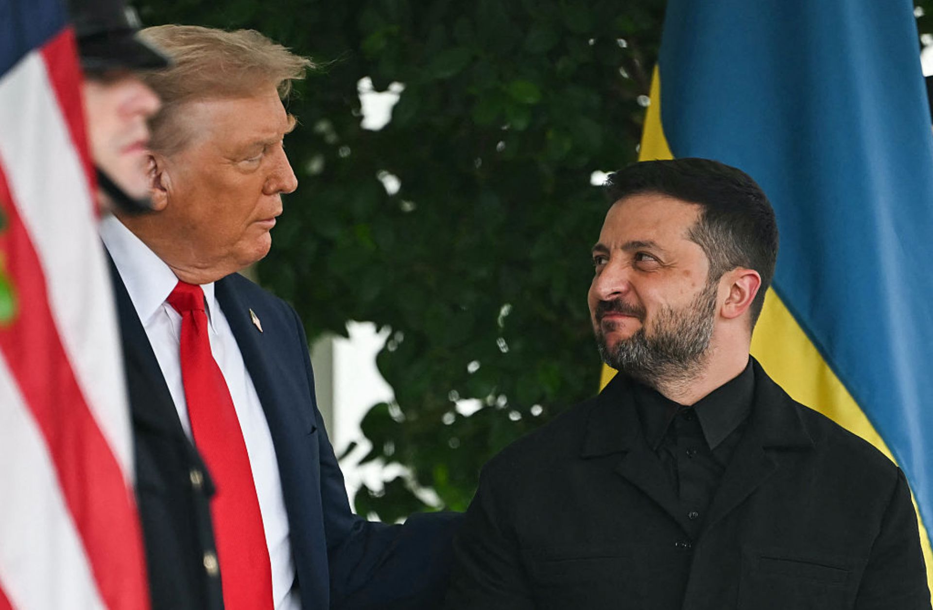 Trump and Zelensky at the White House West Wing in Washington, DC, on August 18, 2025.