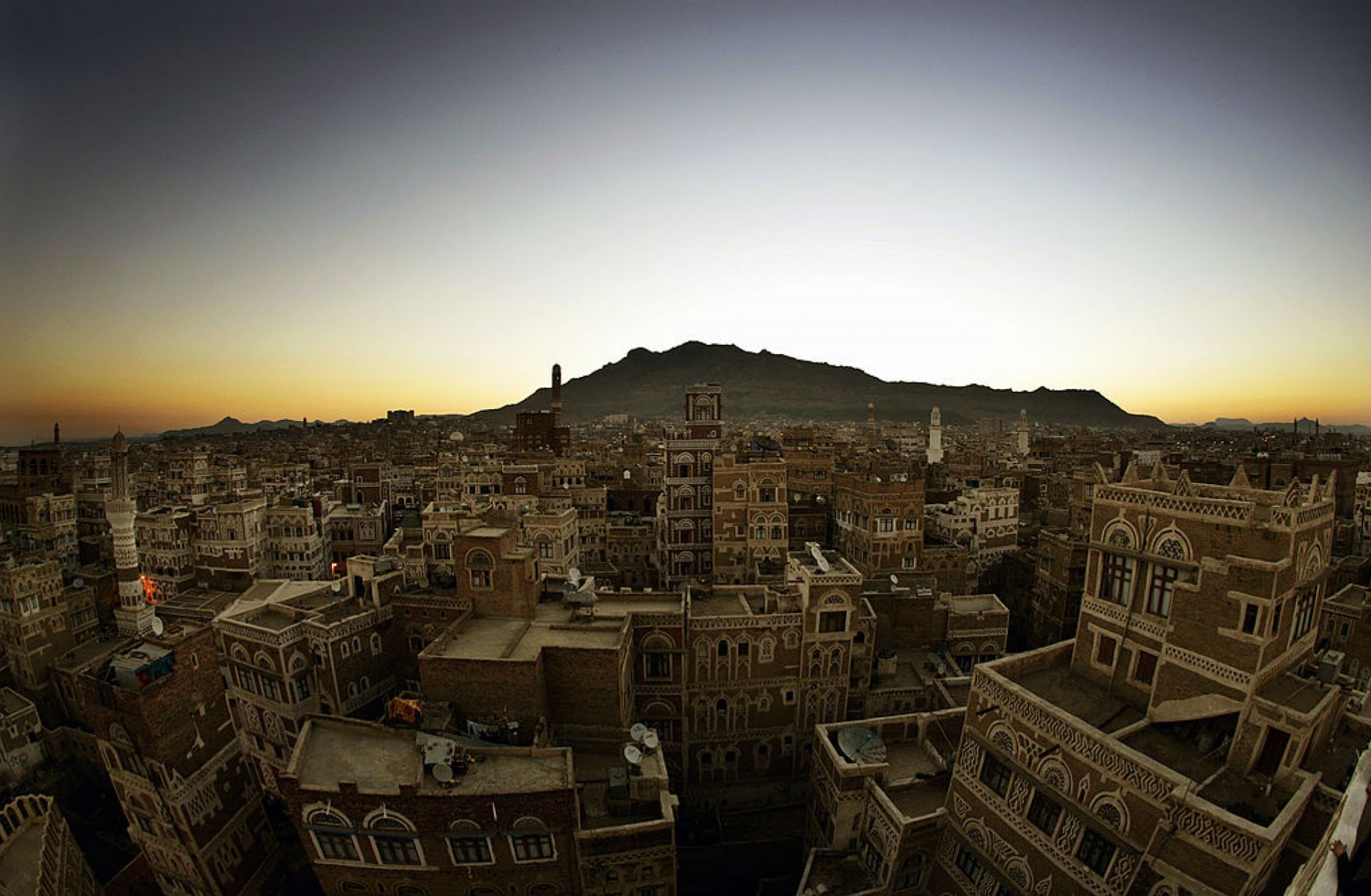 Overlooking Sanaa, Yemen’s capital city.