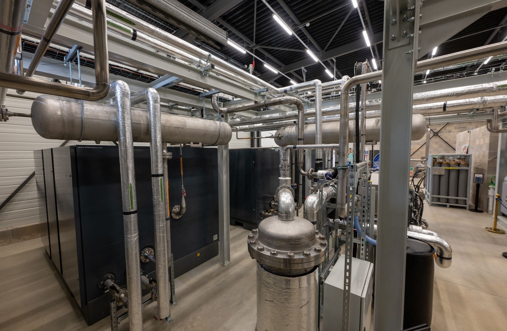 Part of the gas processing facilities of Europe's first helium production pilot plant in Saint-Parize-le-Chatel, France, on Sept. 11, 2024.