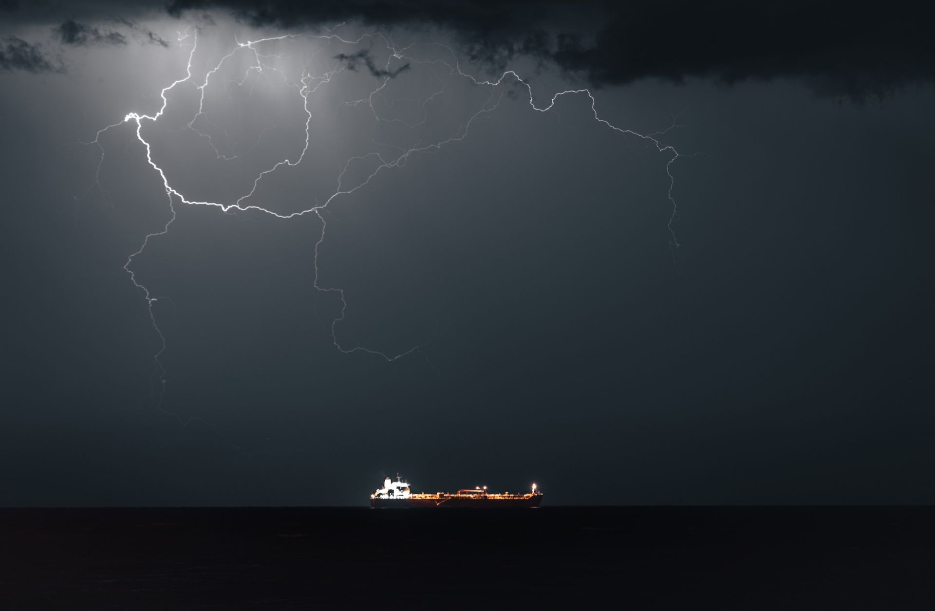 An oil products tanker at Muscat Anchorage on March 21, 2026 at Sultan Qaboos Port in Muscat, Oman. 