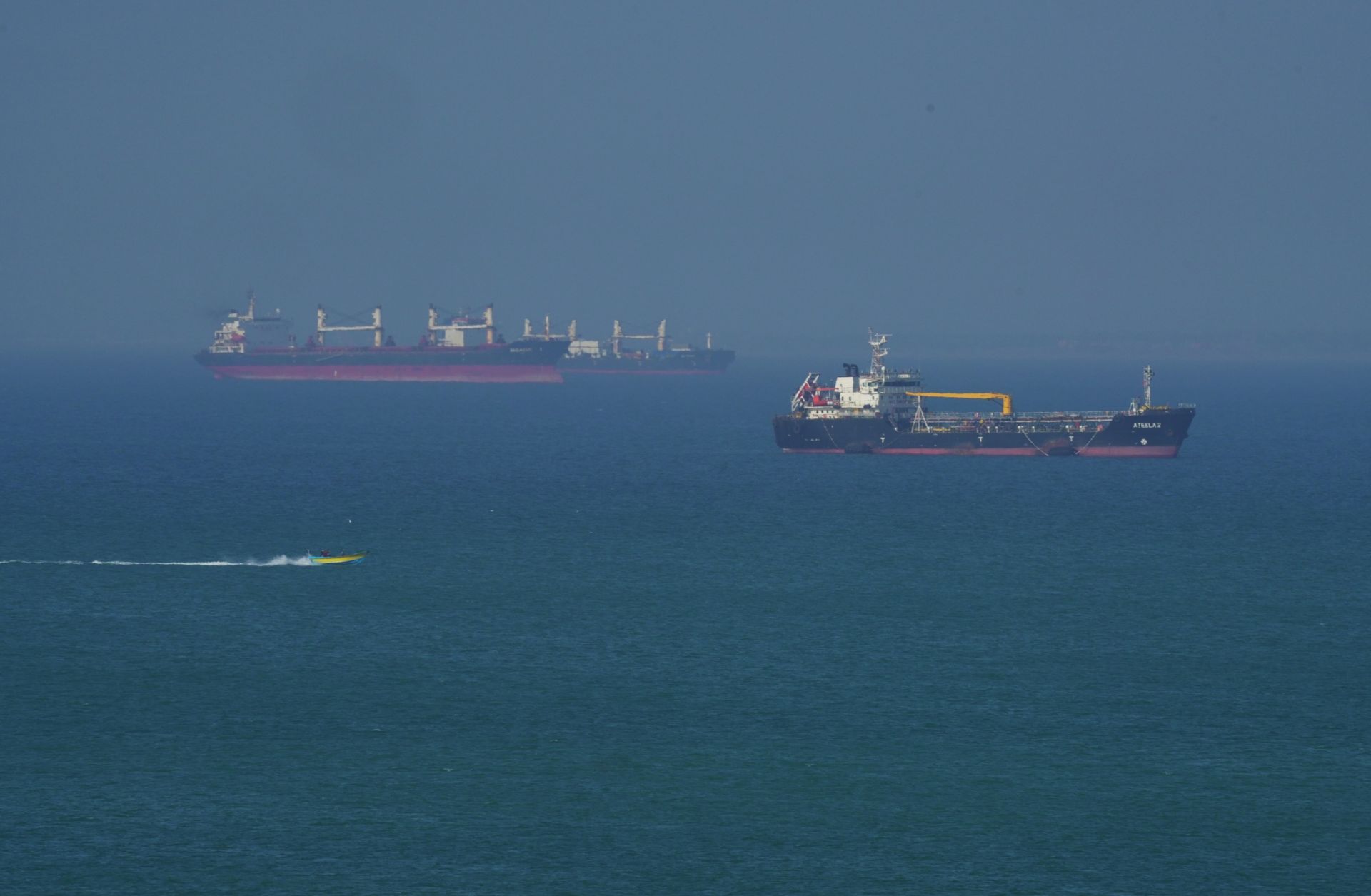 The Ateela 2 Oil Tanker on April 28 on Qeshm Island, Iran in the Strait of Hormuz.