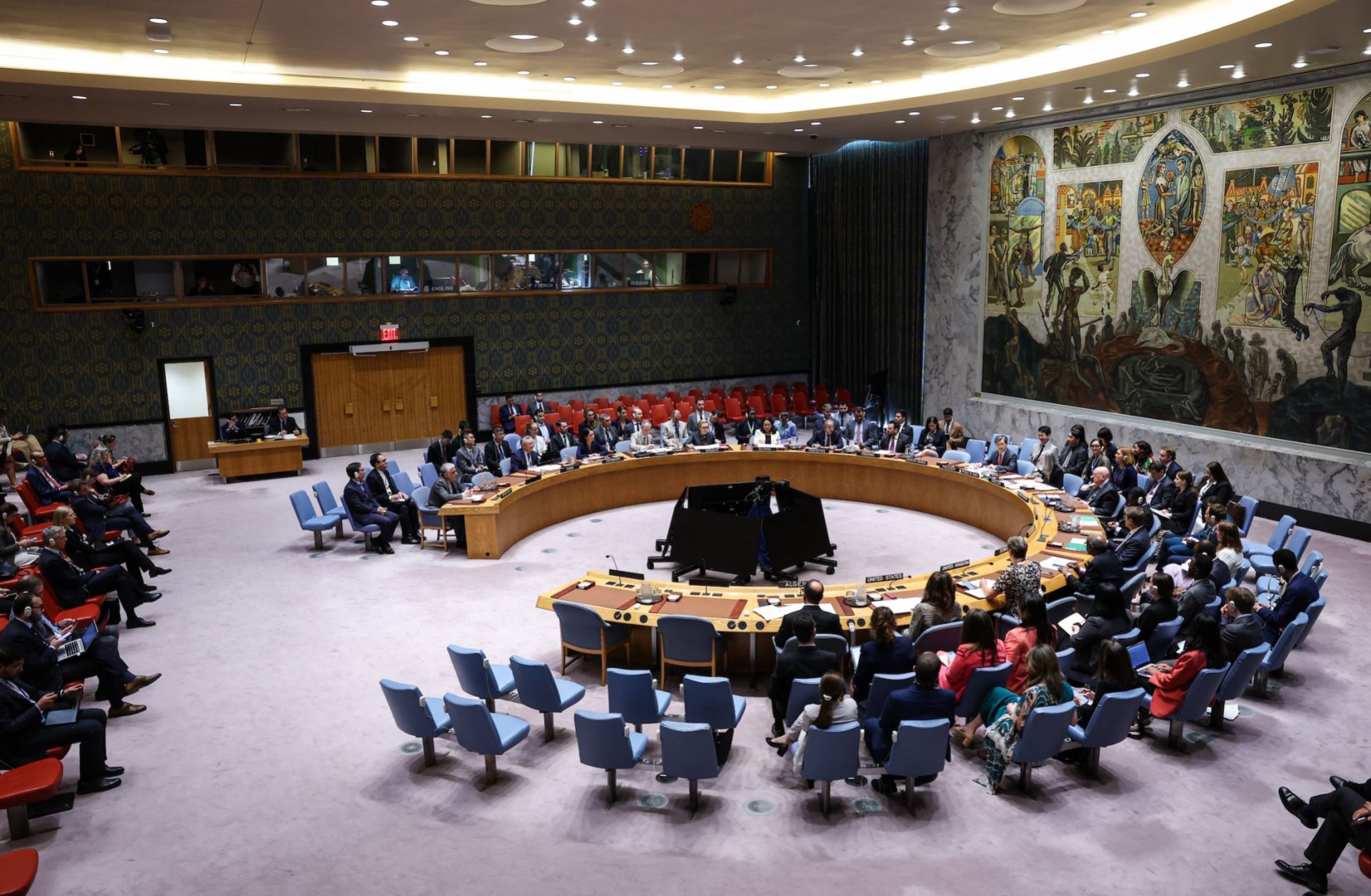 The U.N. Security Council holds a meeting on Iran at the U.N. headquarters in New York City, New York, on Sept. 19, 2025. 