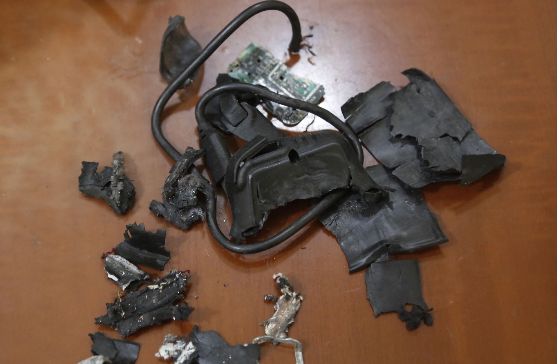 Remains of exploded pagers on Sept. 18 in southern Beirut.