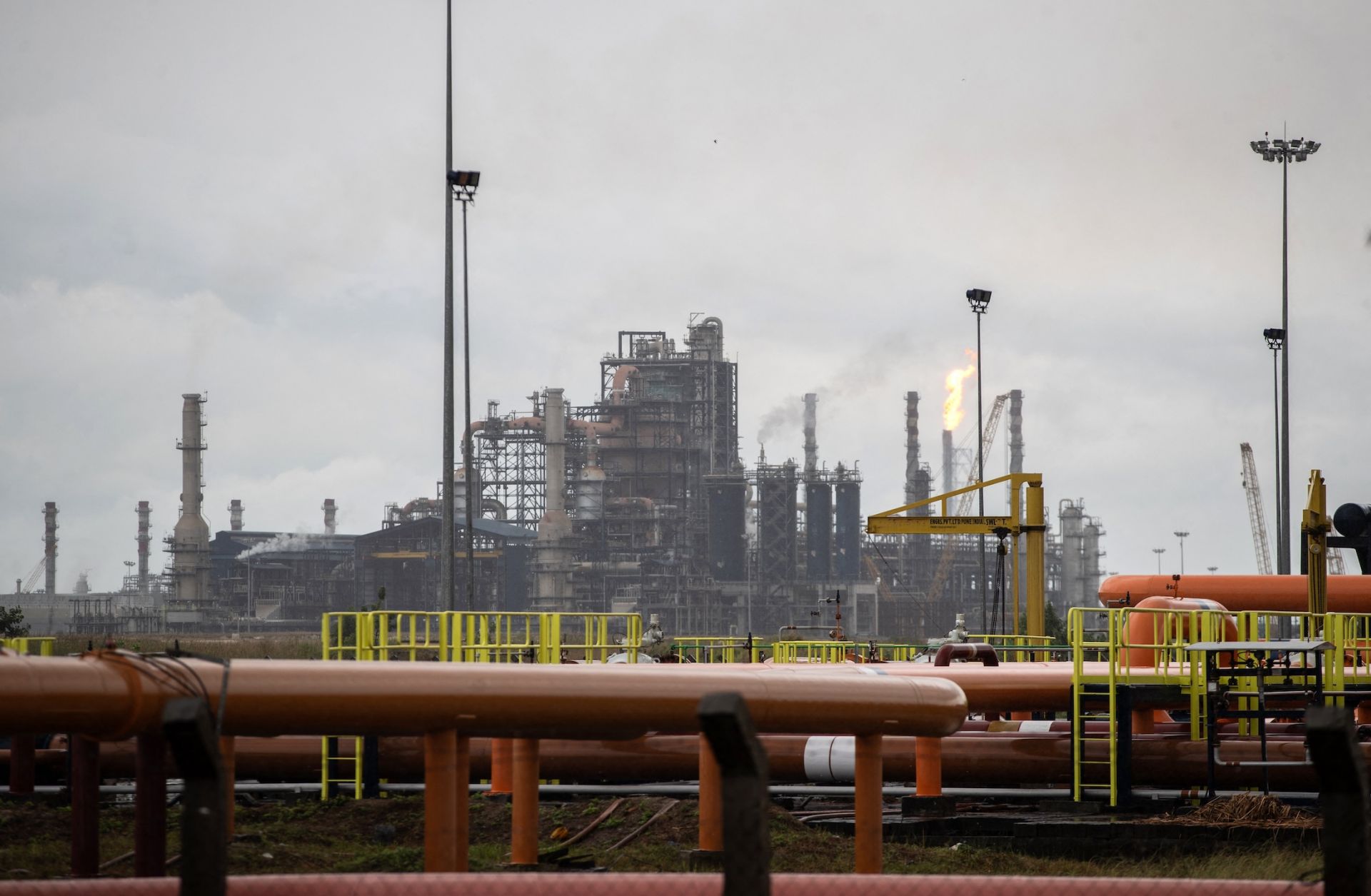The Dangote petroleum refinery plant is seen in Lagos, Nigeria, on April 6, 2026.