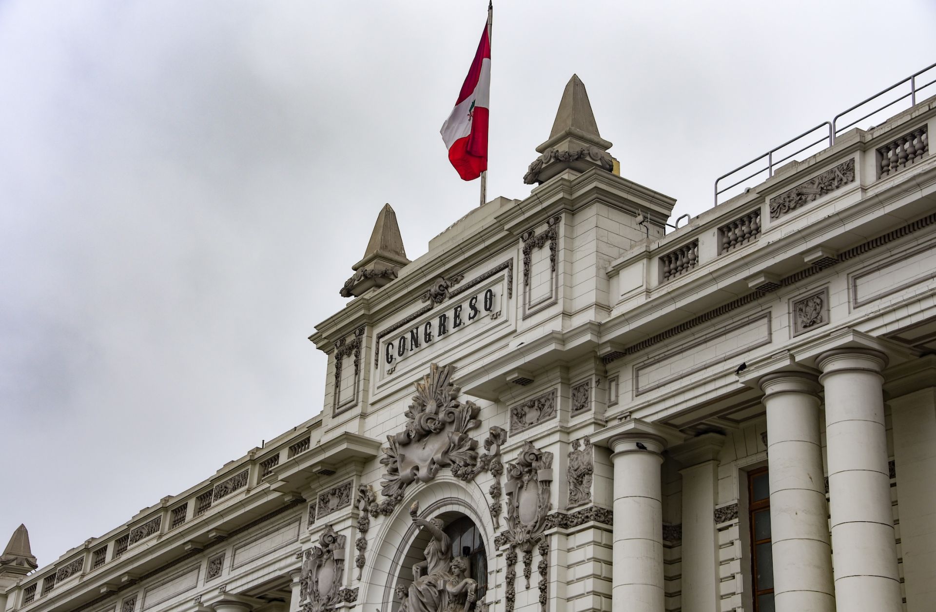 The exterior facade of the Legislative Palace of Peru is seen in Lima. The exterior facade of the Legislative Palace of Peru is seen in Lima.