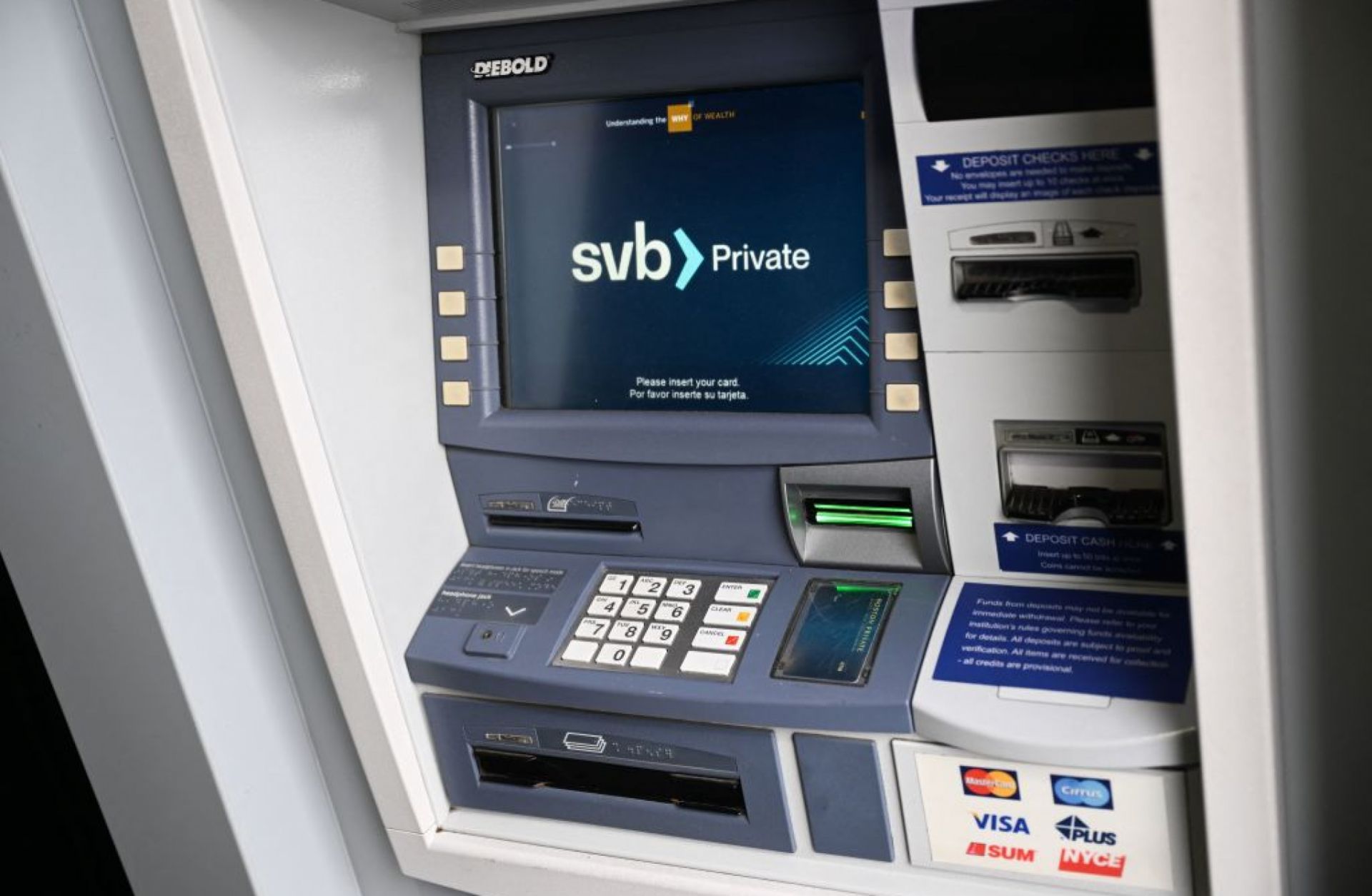 An SVB Private ATM outside of a Silicon Valley Bank branch March 20, 2023, in Santa Monica, California.