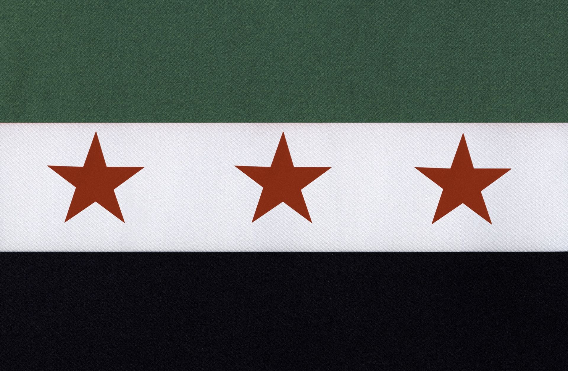 The new flag of Syria's interim government.