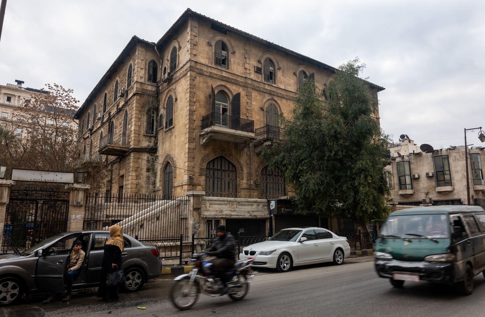 A shuttered hotel is seen in Aleppo, Syria, on Jan. 24, 2025. A shuttered hotel is seen in Aleppo, Syria, on Jan. 24, 2025.