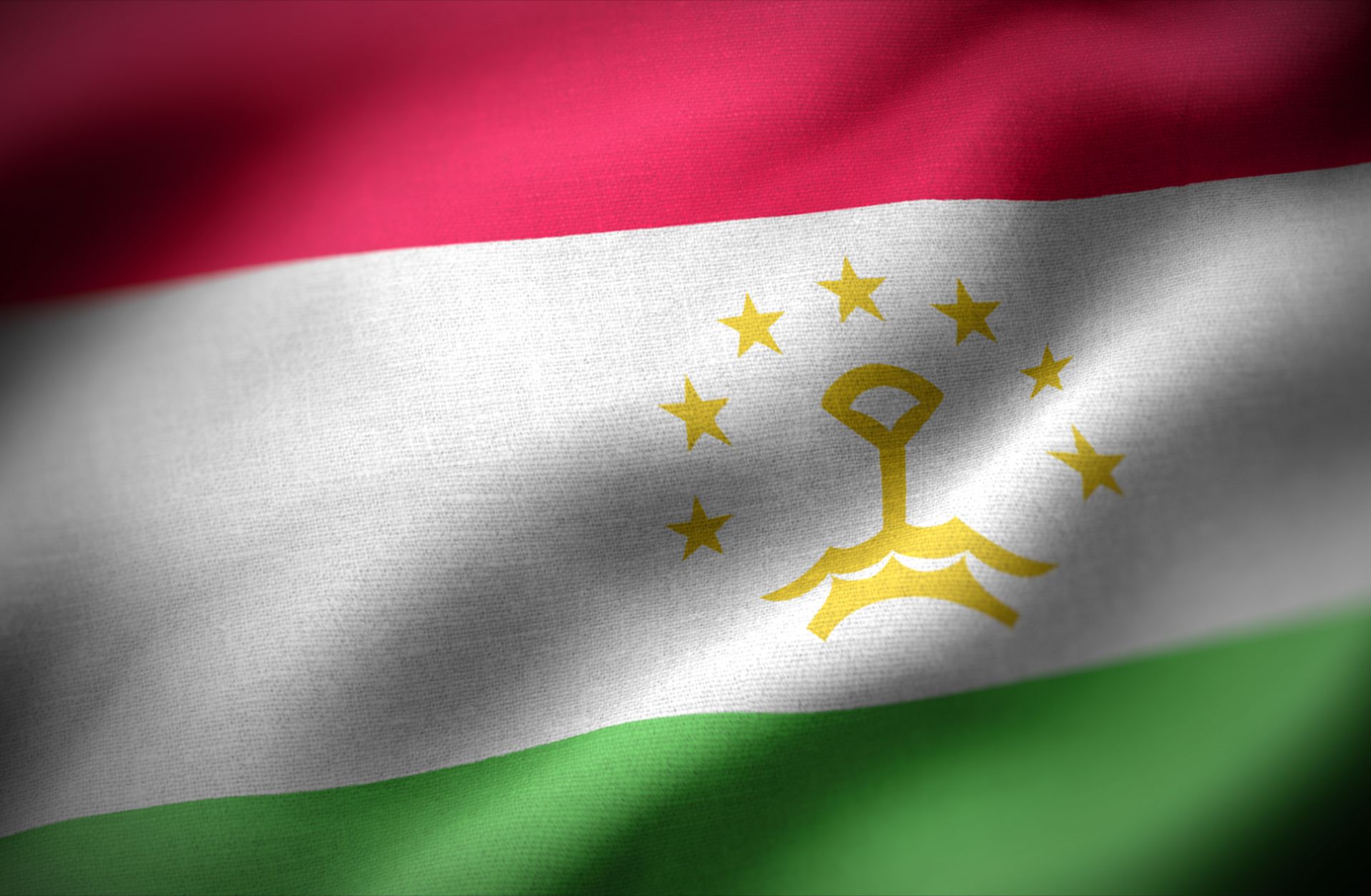 An image of the Tajik flag.