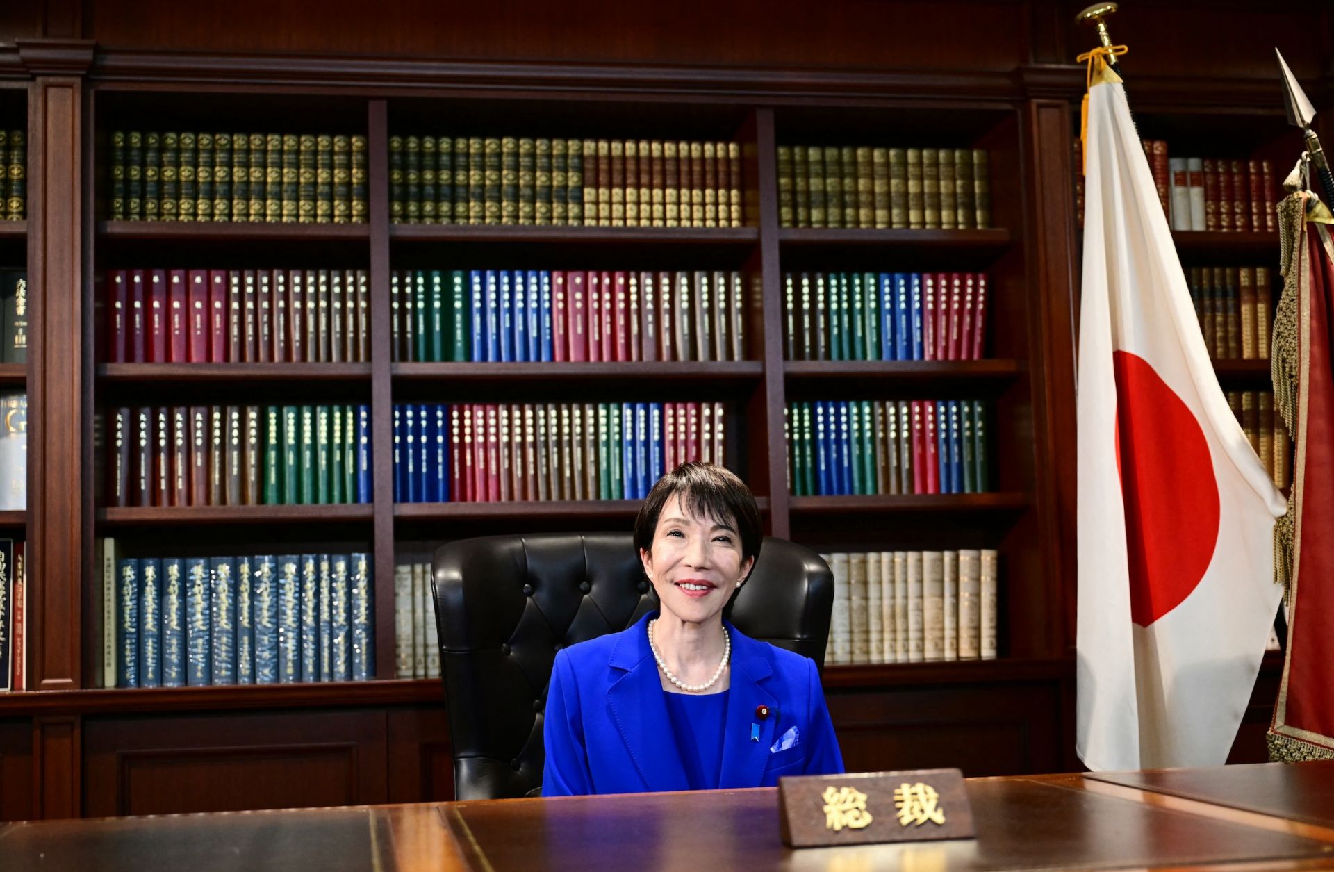 Sanae Takaichi, the newly elected LDP leader, on Oct. 4 in Tokyo.