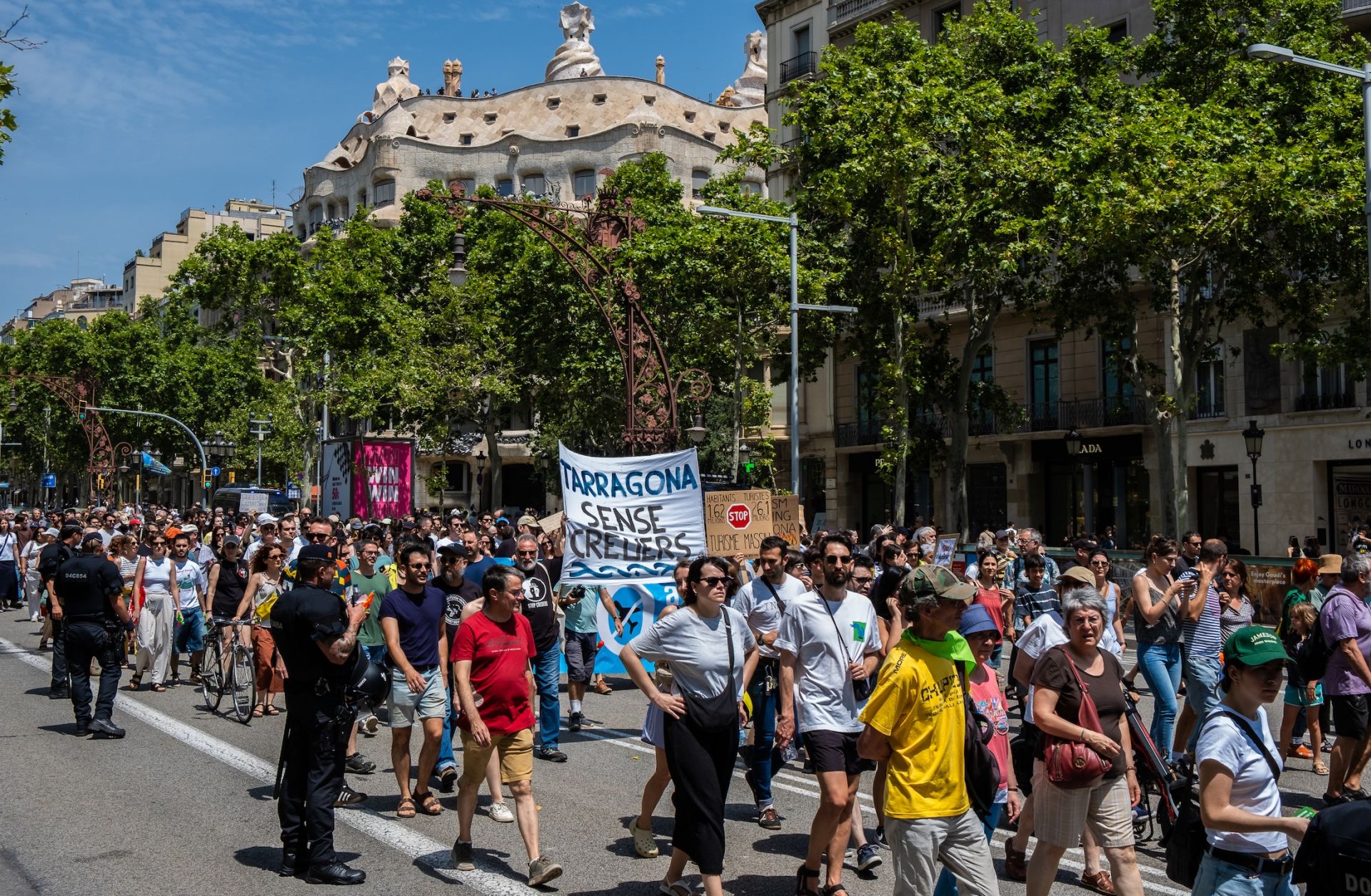 An anti-tourism protest in June in Barcelona, Spain.