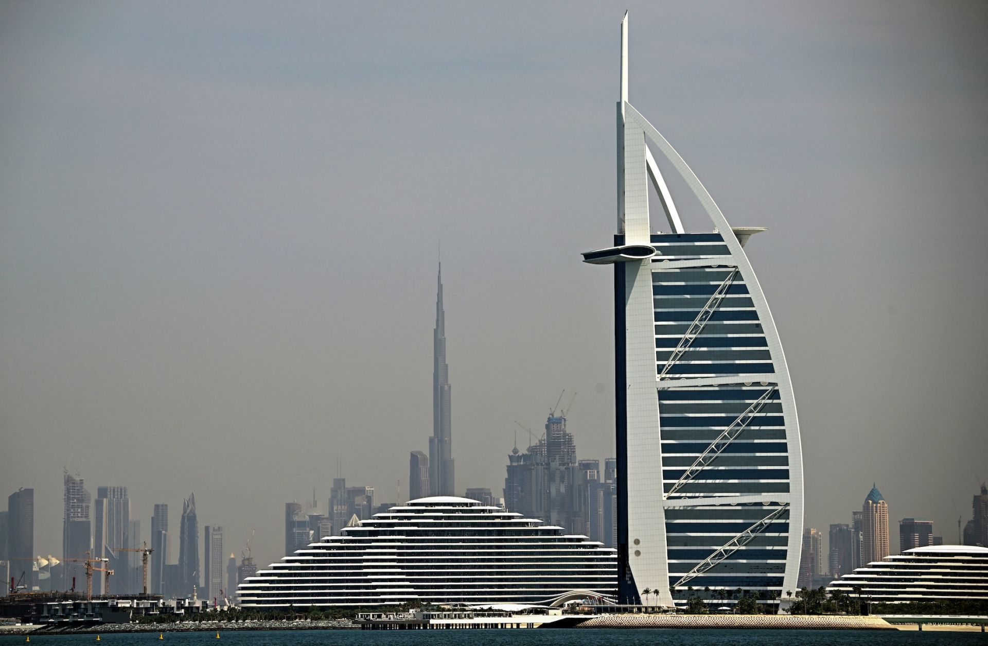 The skyline of Dubai is seen on March 11, 2026.