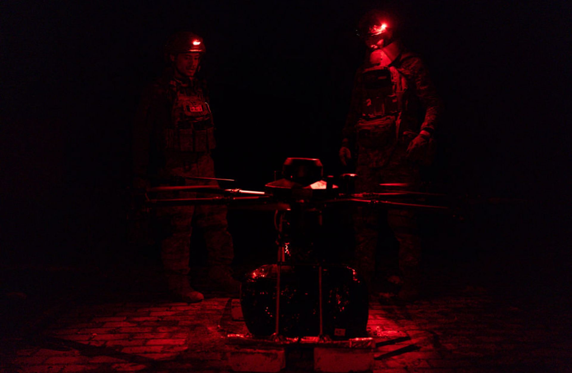 Service members of Ukraine's 13th Khartia Brigade load a Vampire drone with food and ammunition supplies to be delivered to the infantry at the frontline on March 7, 2025, in the Kharkiv region of Ukraine. Service members of Ukraine's 13th Khartia Brigade load a Vampire drone with food and ammunition supplies to be delivered to the infantry at the frontline on March 7, 2025, in the Kharkiv region of Ukraine.