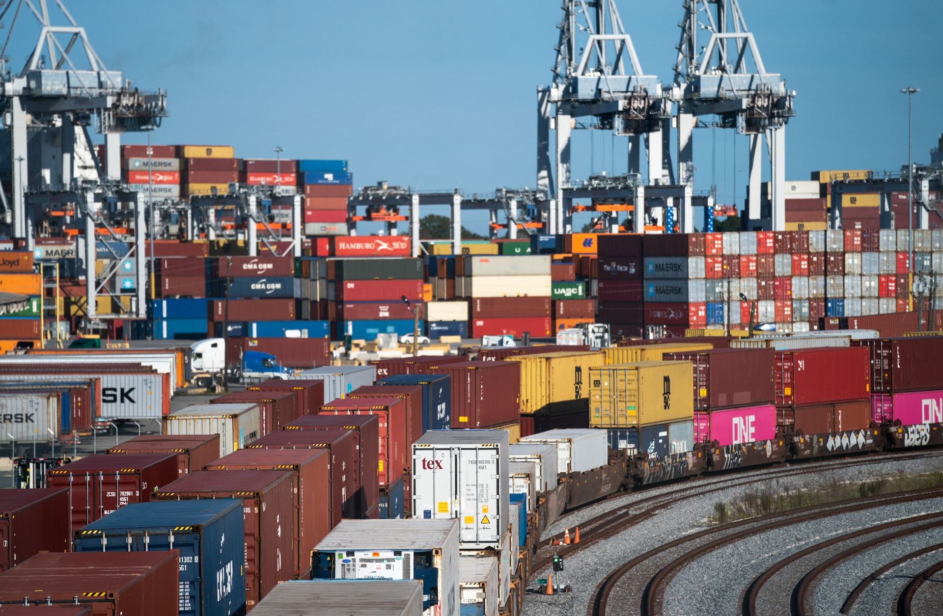 The Garden City Terminal at the Port of Savannah in Savannah, Georgia, is seen on Nov. 12, 2021.