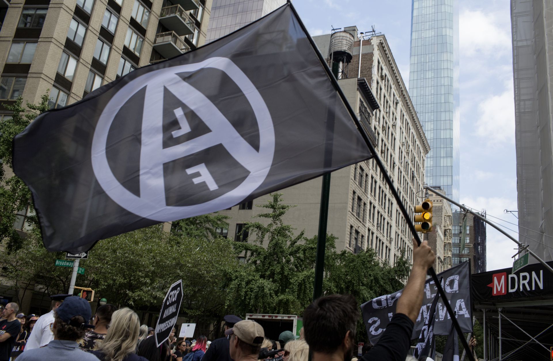 Animal rights activists participate in the annual Animal Rights March in New York City.