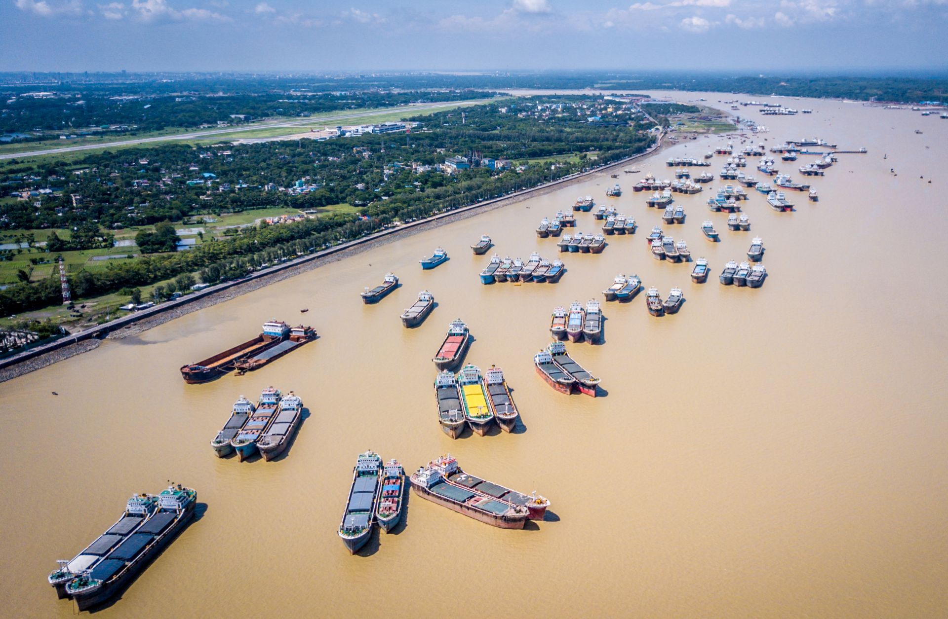 An image of the Port of Chittagong in Bangladesh, the busiest seaport on the coastline of the Bay of Bengal.