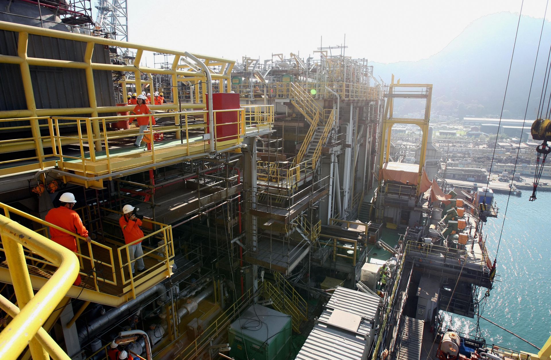 Brazil's P-51 semisubmersible offshore oil platform was built to produce up to 180,000 barrels of oil per day.