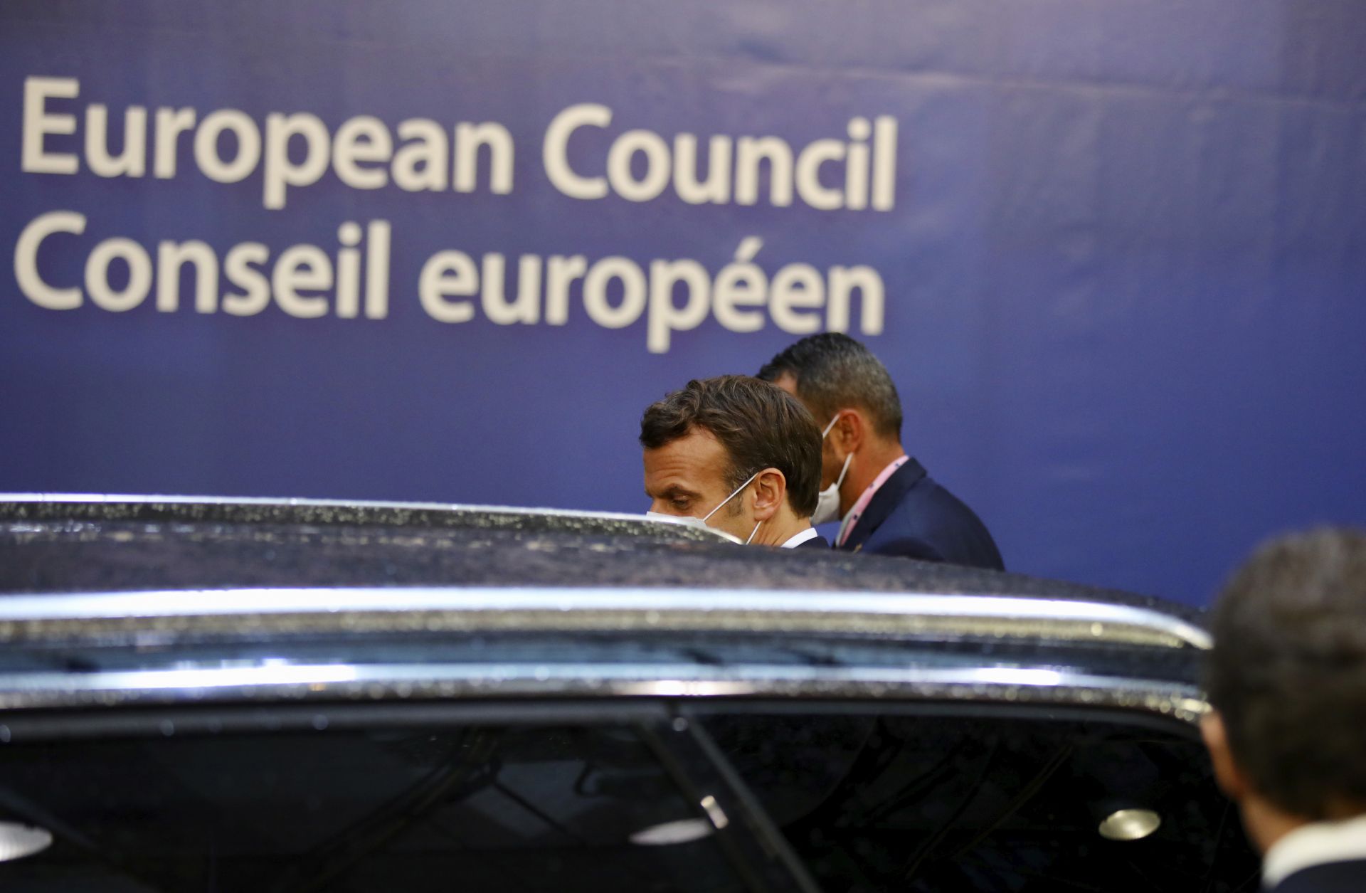 French President Emmanuel Macron leaves the European Council building in Brussels, Belgium, on July 20, 2020. Leaders from the 27 EU member states met on July 19 to discuss the bloc’s budget and new COVID-19 recovery package. French President Emmanuel Macron leaves the European Council building in Brussels, Belgium, on July 20, 2020. Leaders from the 27 EU member states met on July 19 to discuss the bloc’s budget and new COVID-19 recovery package.