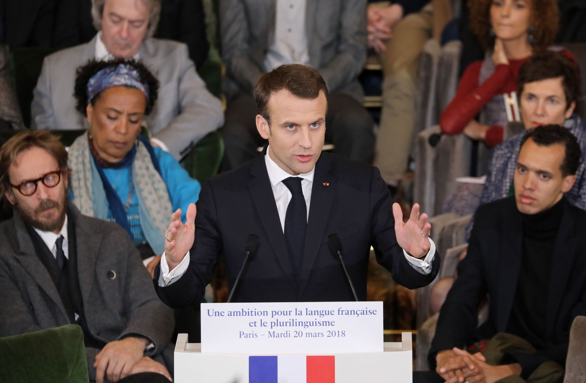 French President Emmanuel Macron is proposing to promote French around the world.