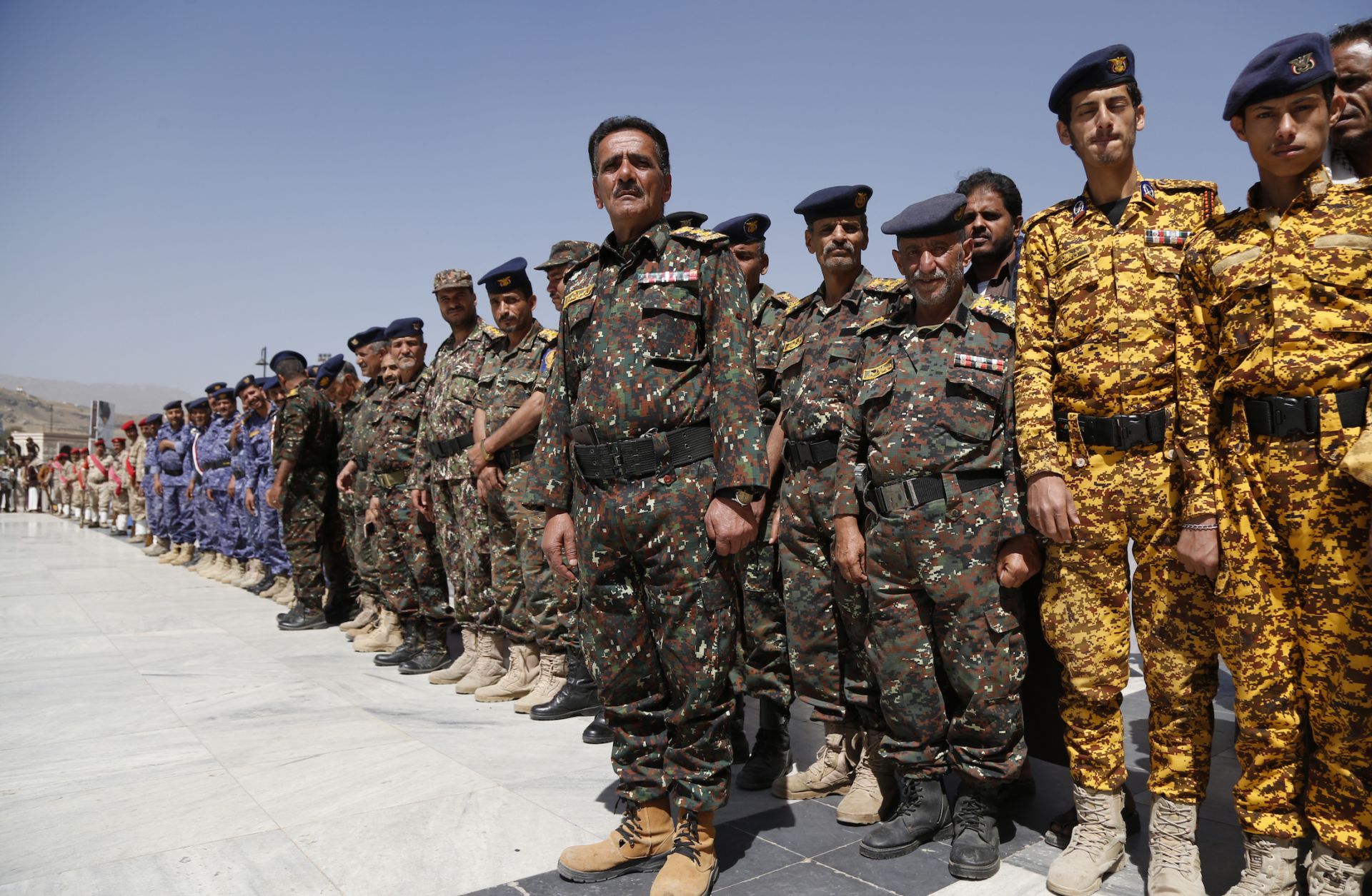 Houthi rebels hold a funeral for fighters killed in Marib, Yemen, on March 23, 2021. 