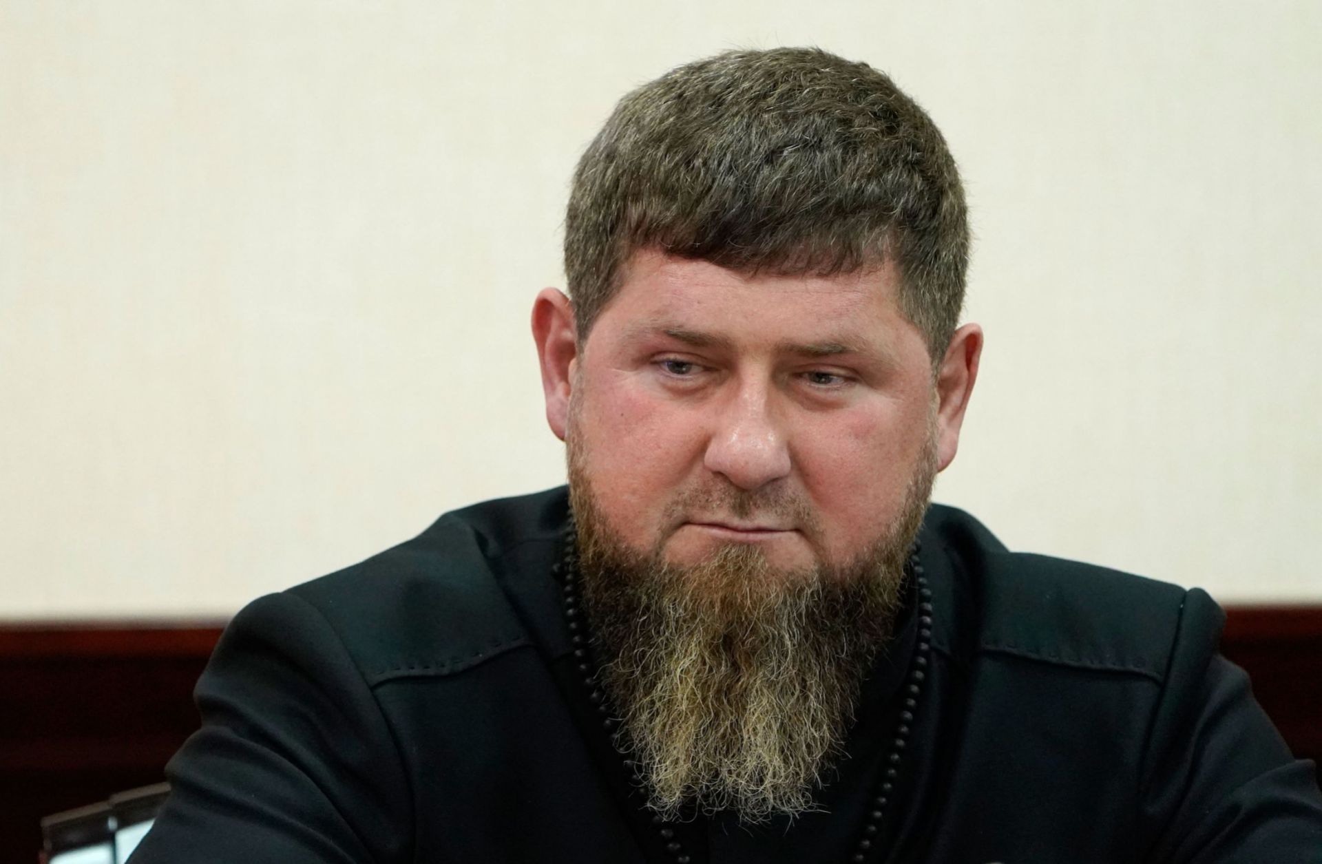 Chechen leader Ramzan Kadyrov attends a meeting of the Council on Interethnic Relations on May 19, 2023, in Pyatigorsk, Stavropol Krai region, Russia.