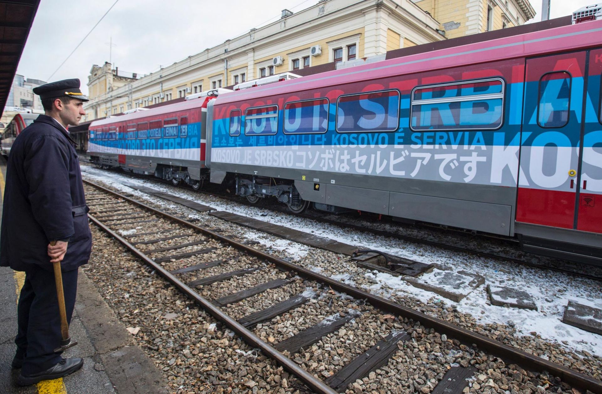 In January, conflict almost erupted in the Balkans after the Kosovar government dispatched special police forces to stop a Serbian train headed into Kosovo's majority-Serb northern territory, emblazoned with the slogan "Kosovo is Serbia" in 21 languages.