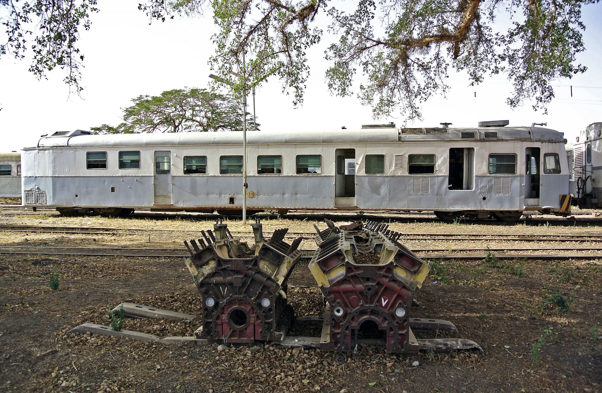 An abandoned train car in northeastern Ethiopia on Feb. 26.