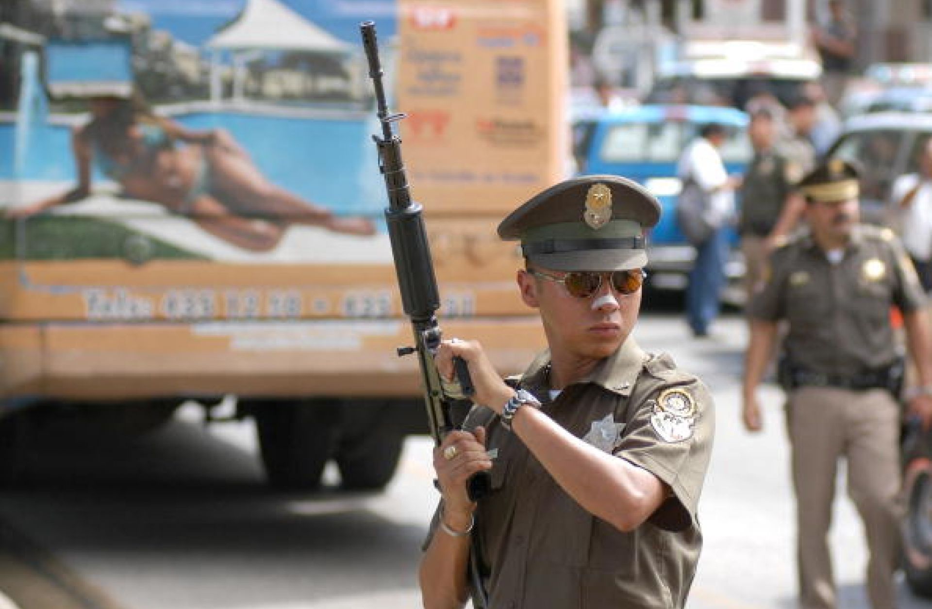 Mexican federal police officer in Acapulco