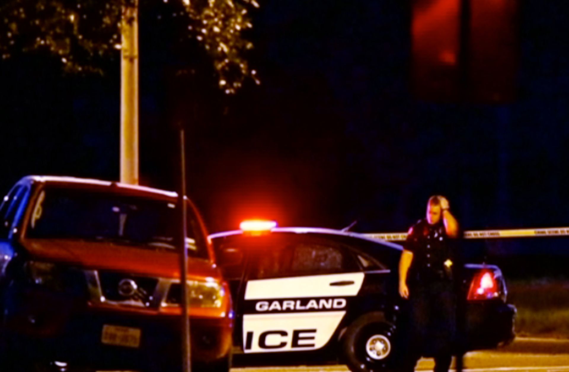 Police respond to a shooting at an anti-Islam art show in Garland, Texas. 