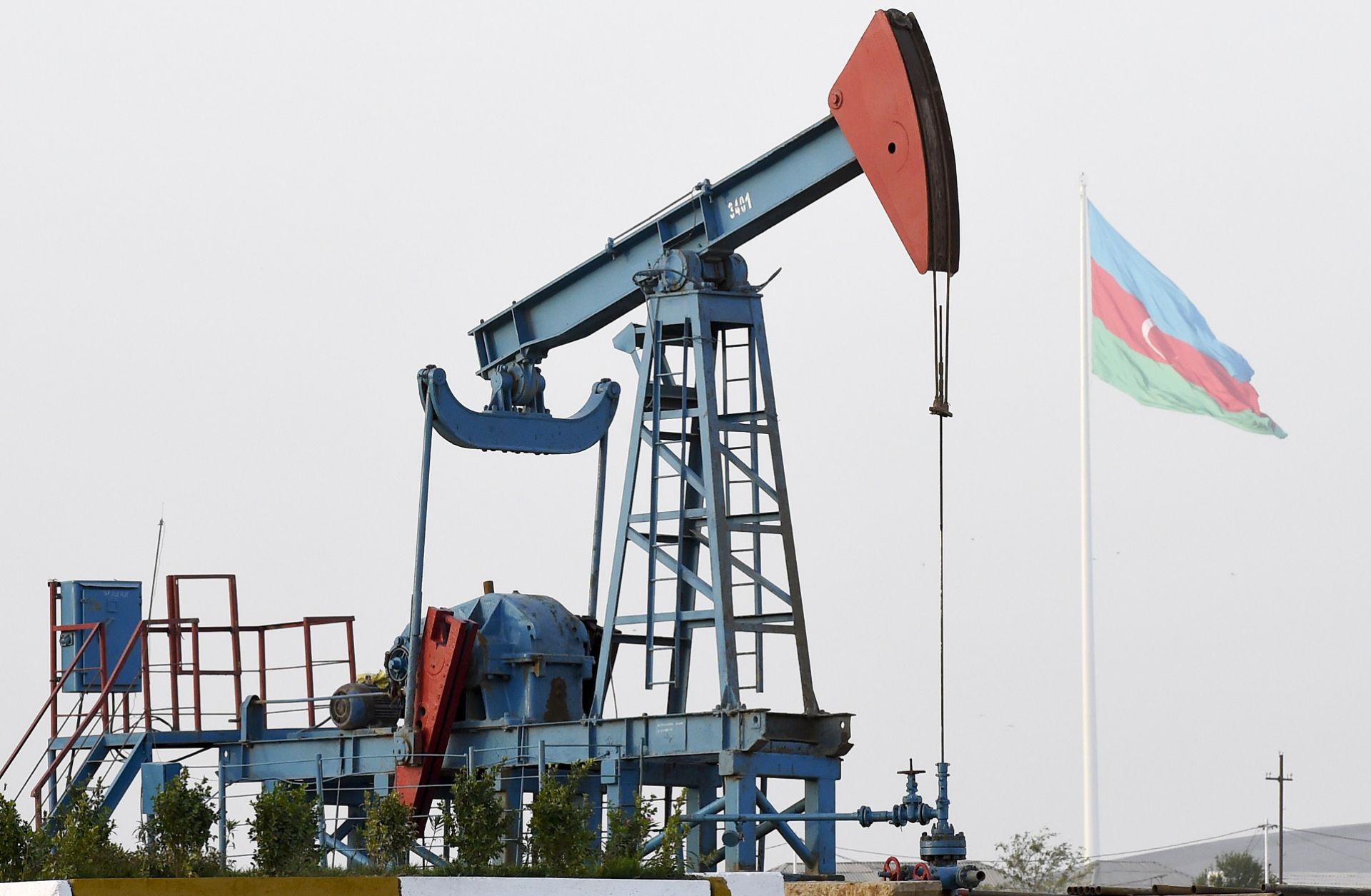 An oil pump in Baku, Azerbaijan.