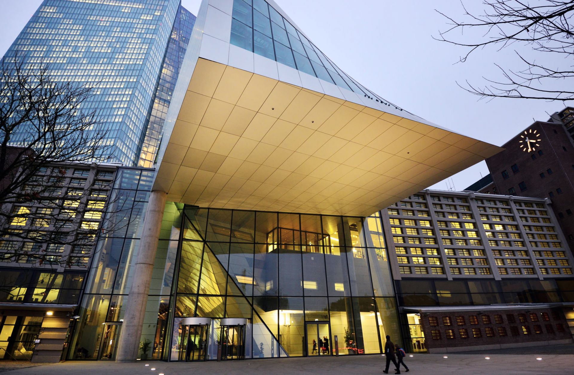 At the headquarters of the European Central Bank in Frankfurt, the bank's officials are mulling changes to its bond-buying regimen, which supports its quantitative easing program.