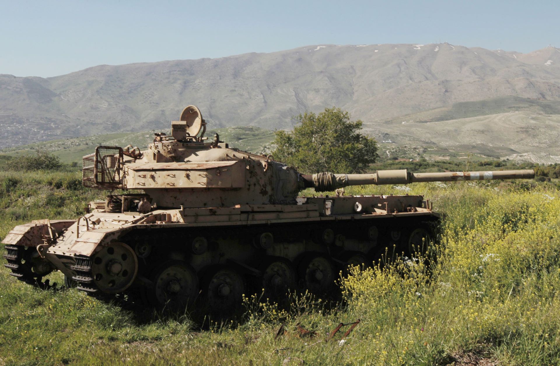Israeli tanks in the Golan Heights