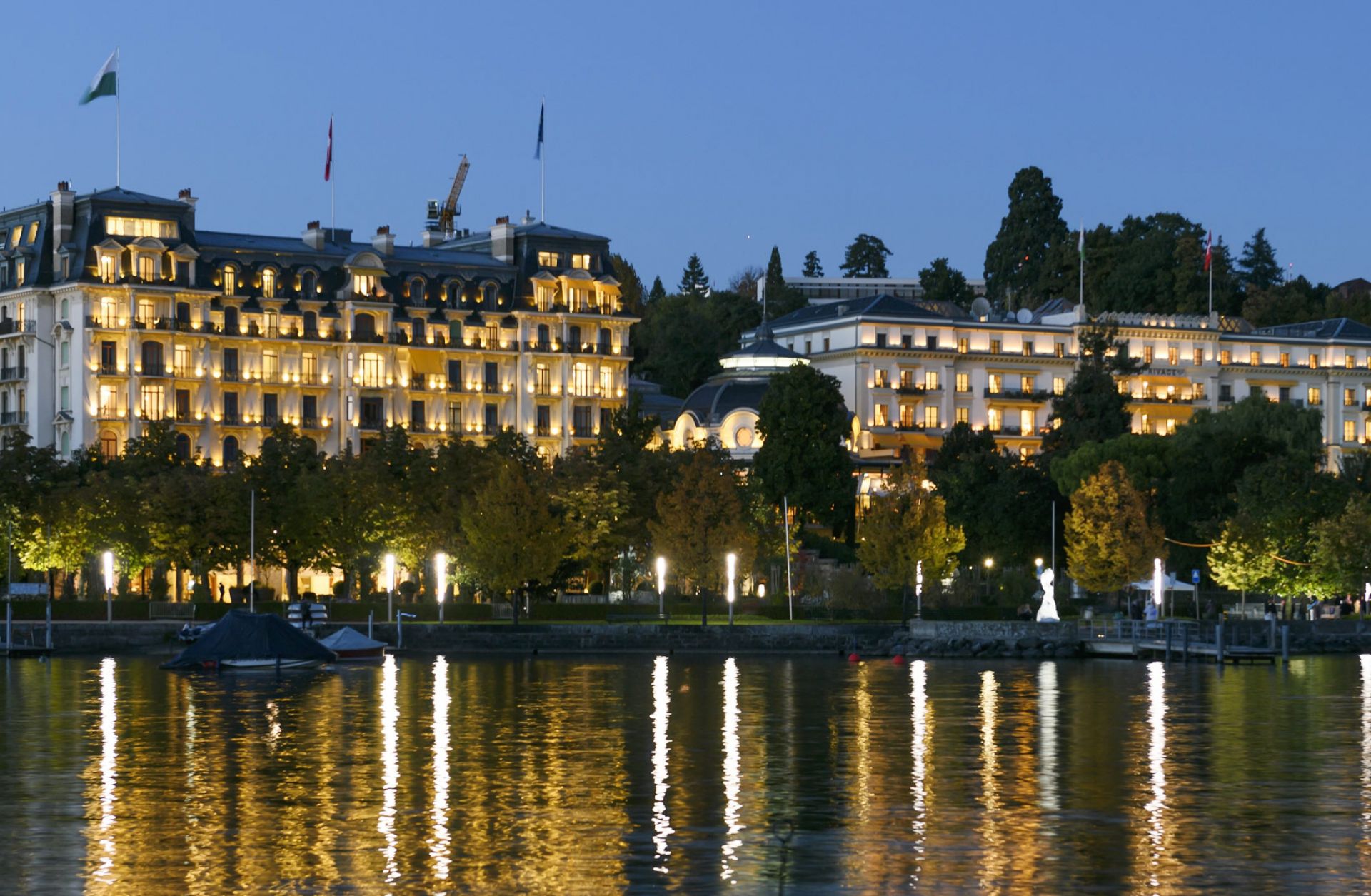 The Beau-Rivage Palace hotel in Lausanne, Switzerland. The politically neutral space hotels provide can make them ideal spaces for leaders to convene for consultation in times of crisis.