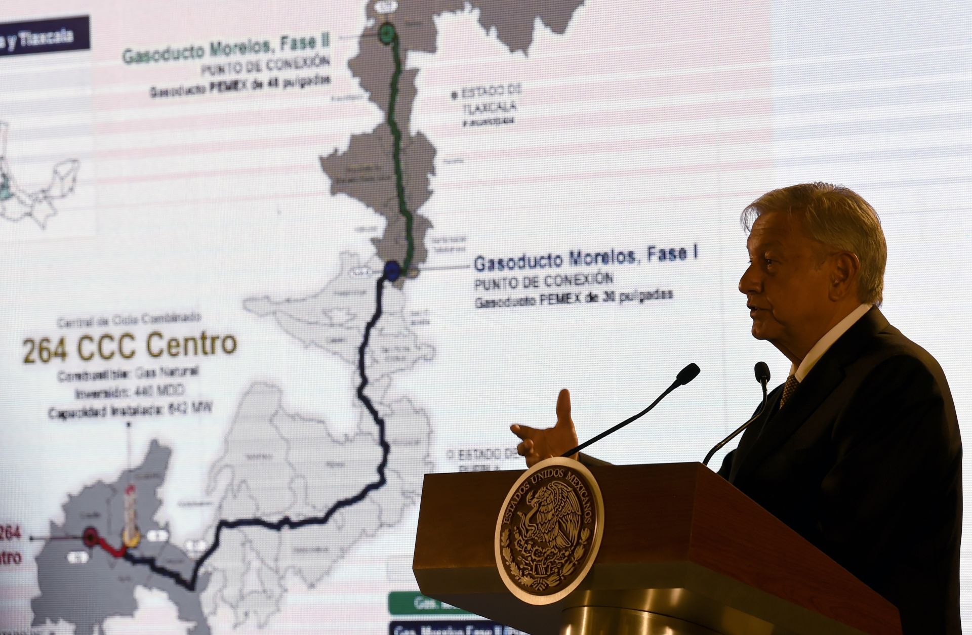 Mexican President Andres Manuel Lopez Obrador speaks during a press conference in Mexico City, Mexico, after announcing his plan to "rescue" Mexican oil company Petroleos Mexicanos (Pemex) on Feb. 8, 2019. Mexican President Andres Manuel Lopez Obrador speaks during a press conference in Mexico City, Mexico, after announcing his plan to "rescue" Mexican oil company Petroleos Mexicanos (Pemex) on Feb. 8, 2019.
