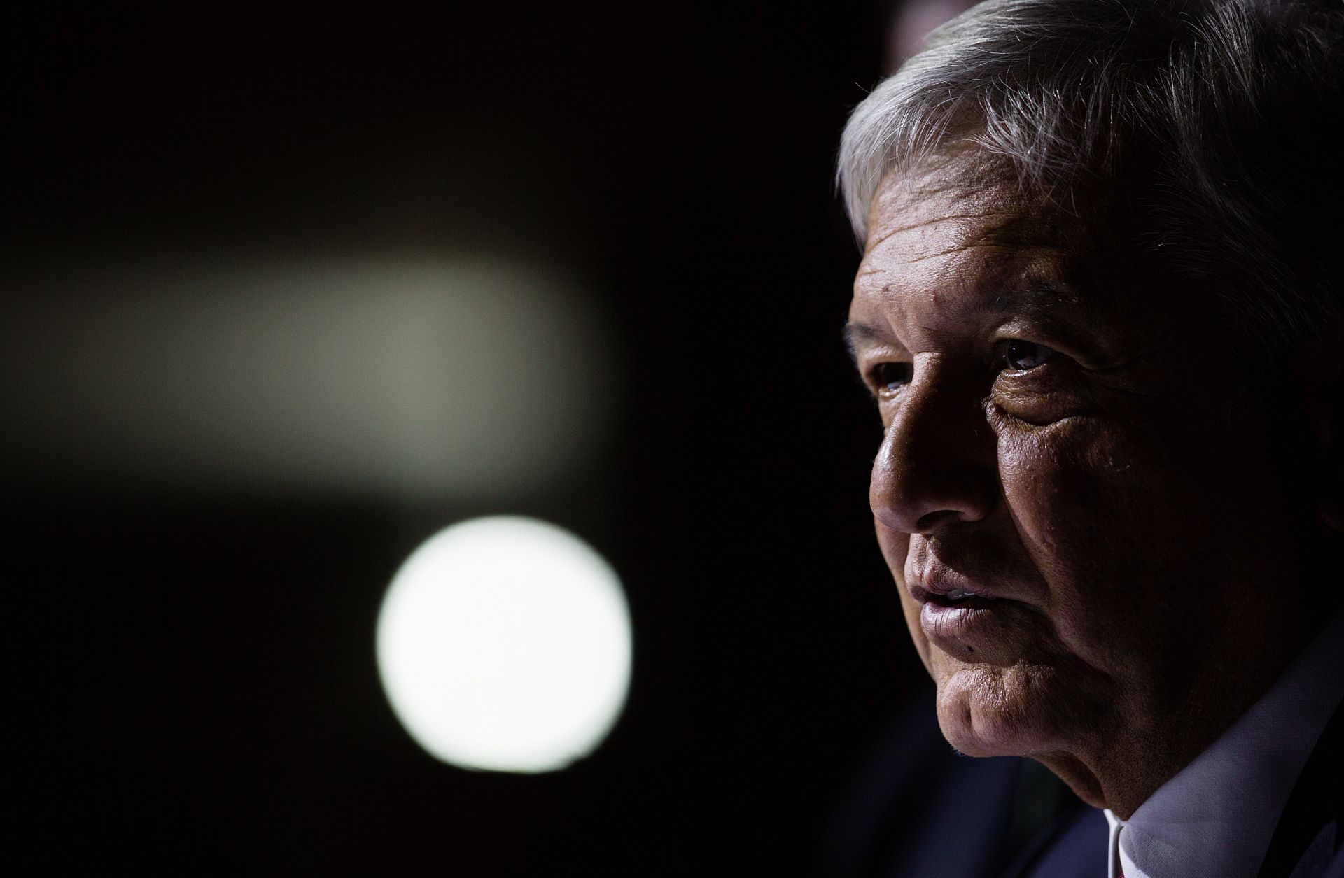 Mexican President-elect Andres Manuel Lopez Obrador addresses the media in Mexico City on July 5, 2018.