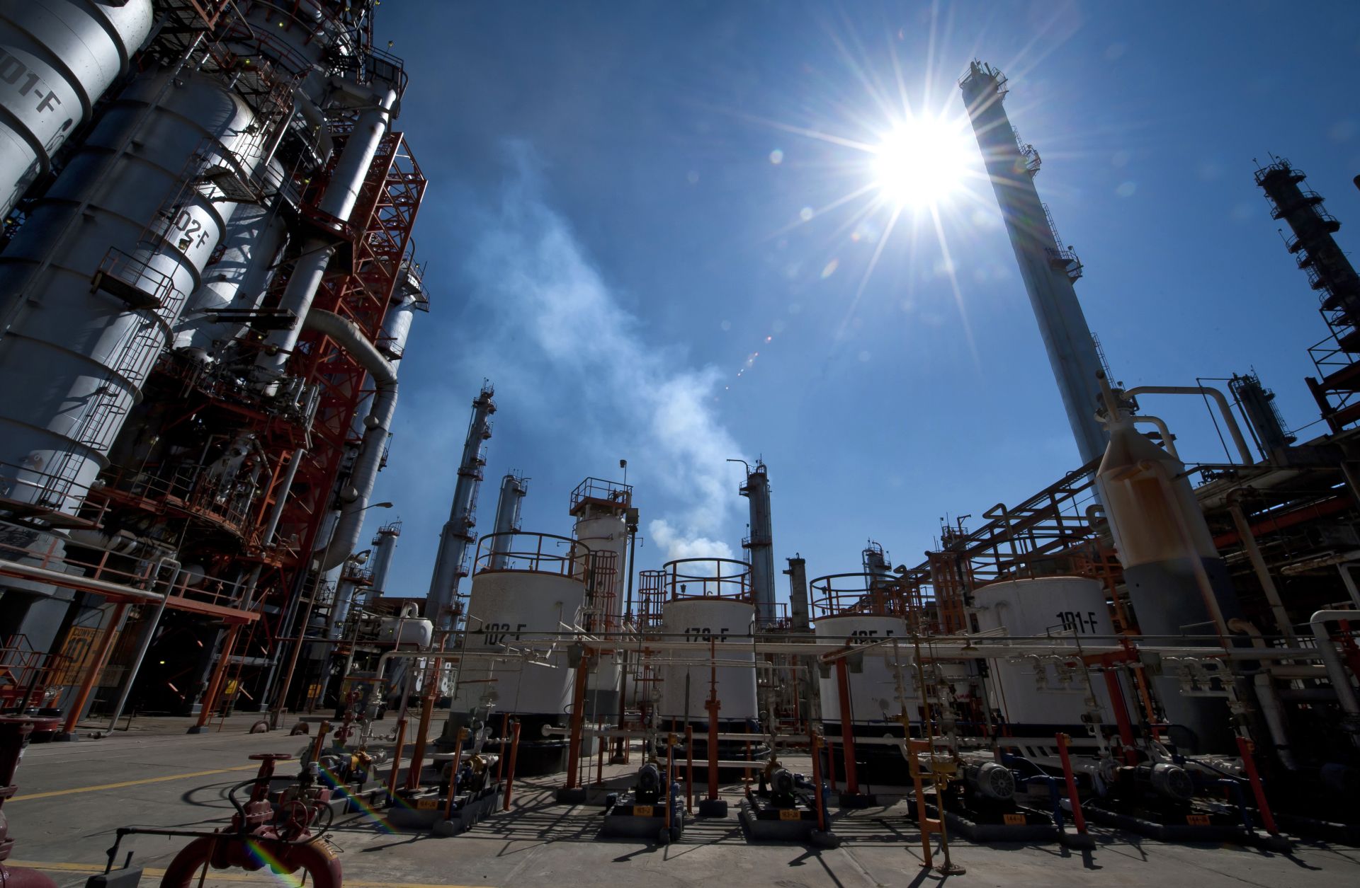 A Petroleos Mexicanos (Pemex) refinery processes petroleum in Tula, Mexico.