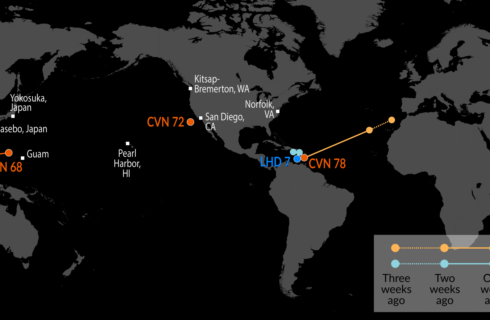A Map of U.S. Naval Assets 