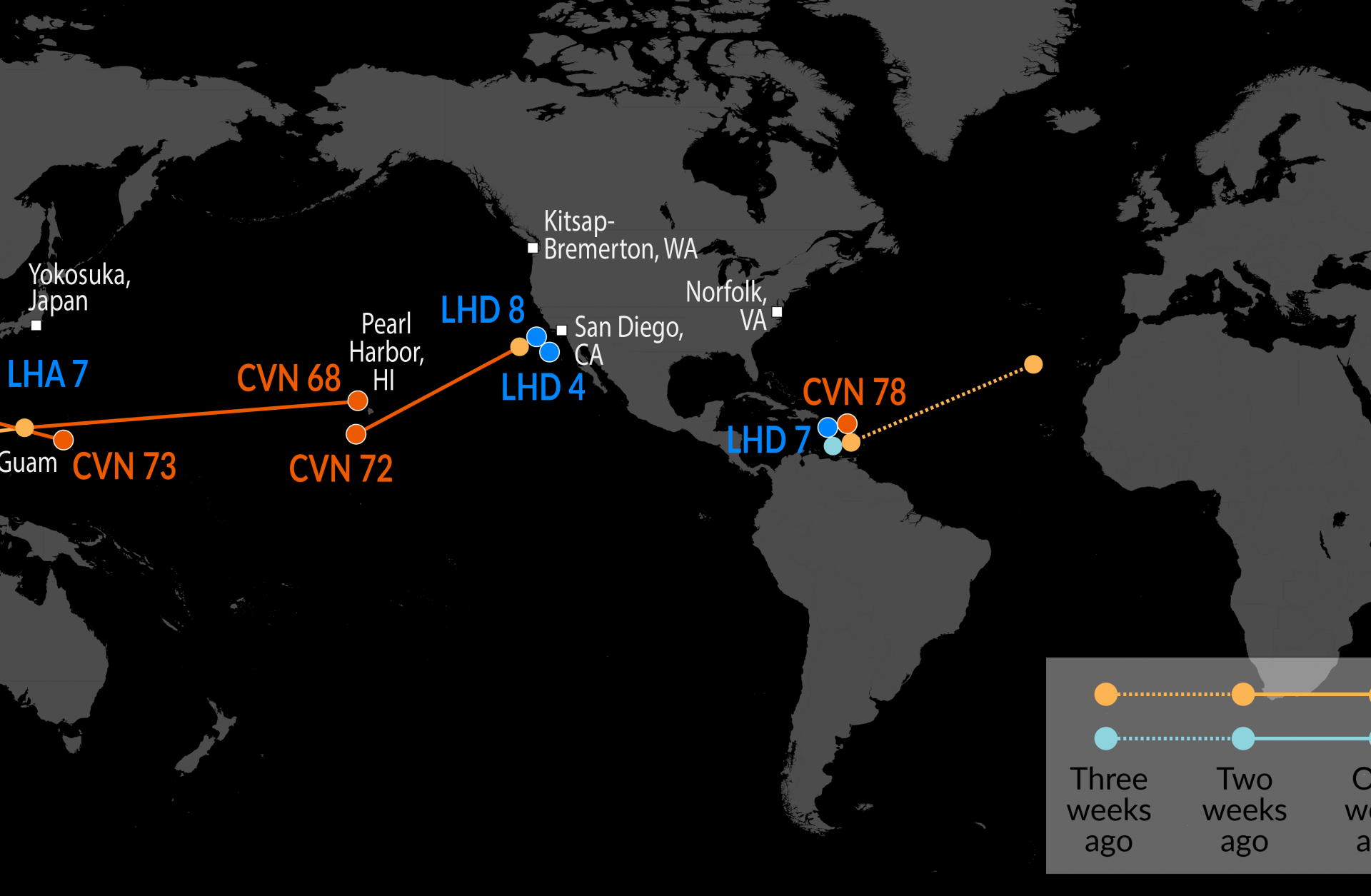 A Map of U.S. Naval Assets 