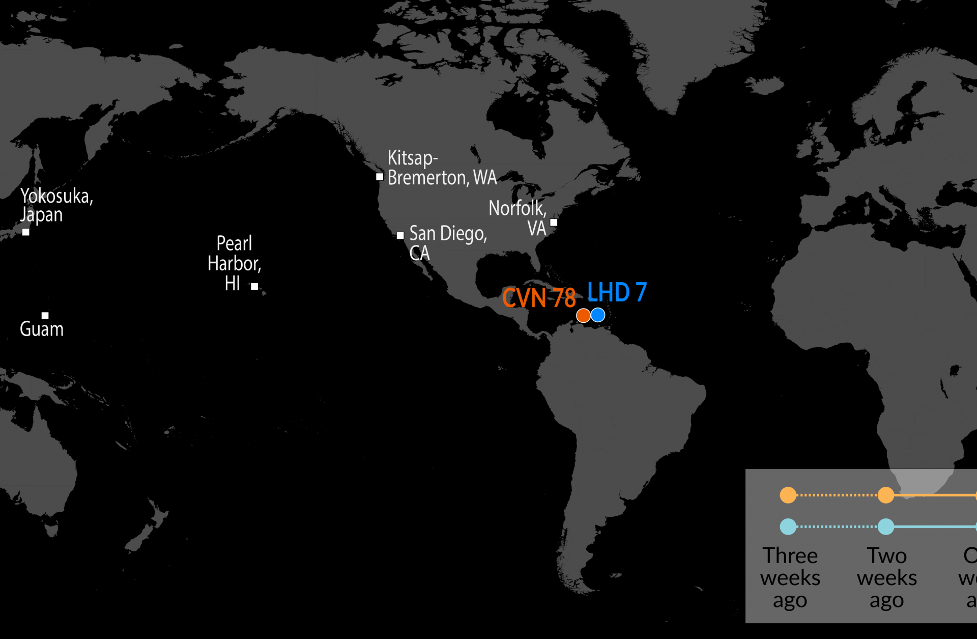 A Map of U.S. Naval Assets 